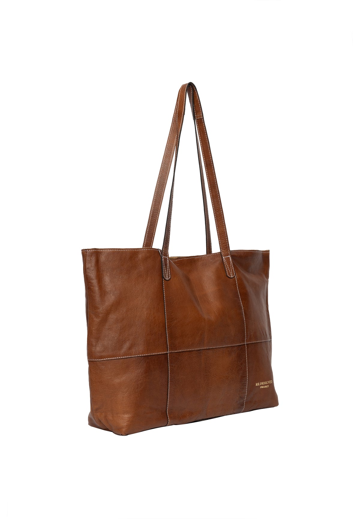 Project 19 shopperveske i skinn, Walnut
