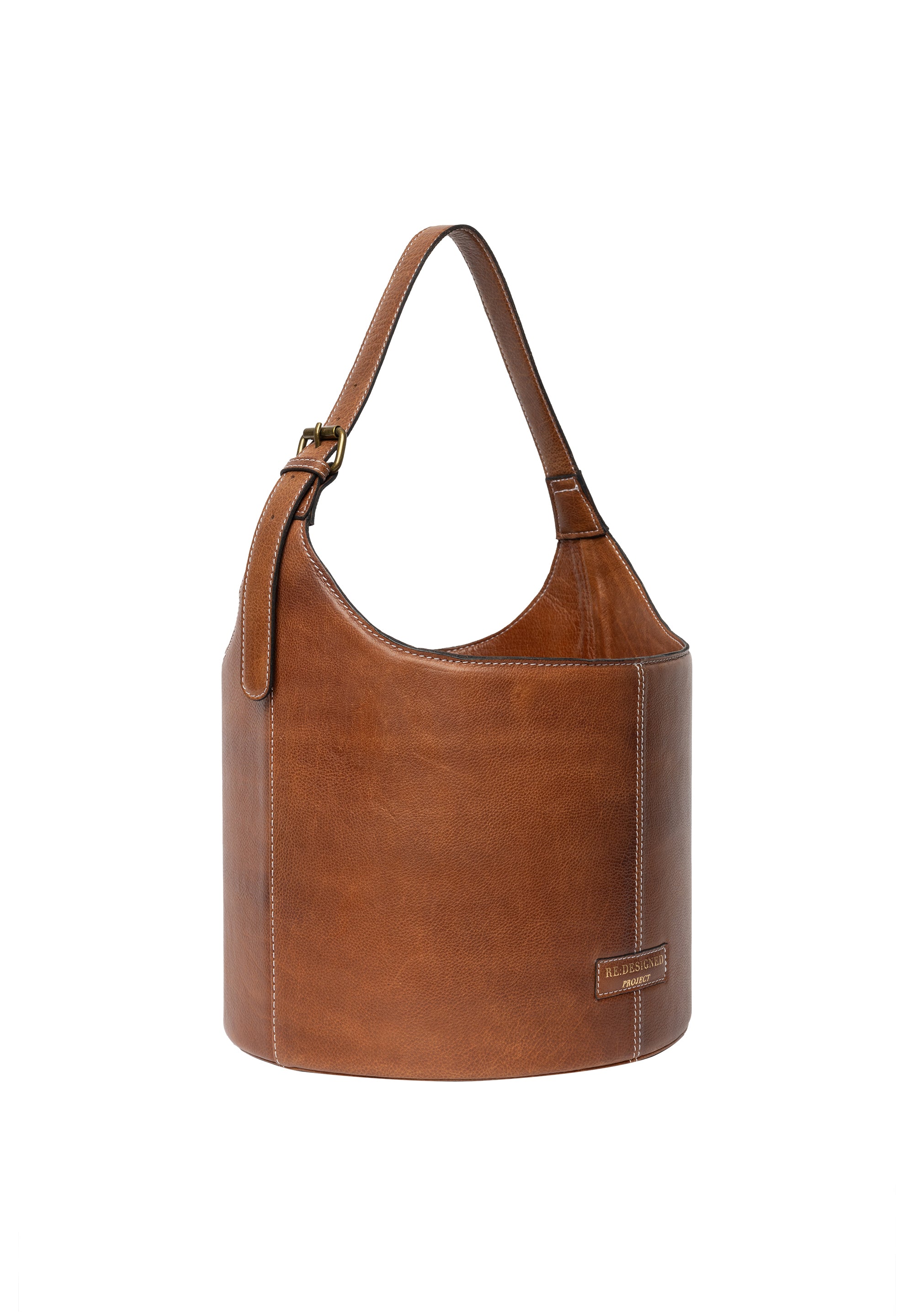 Strikkeveske | Skinn | Medium | Walnut | Project 26 Bucket
