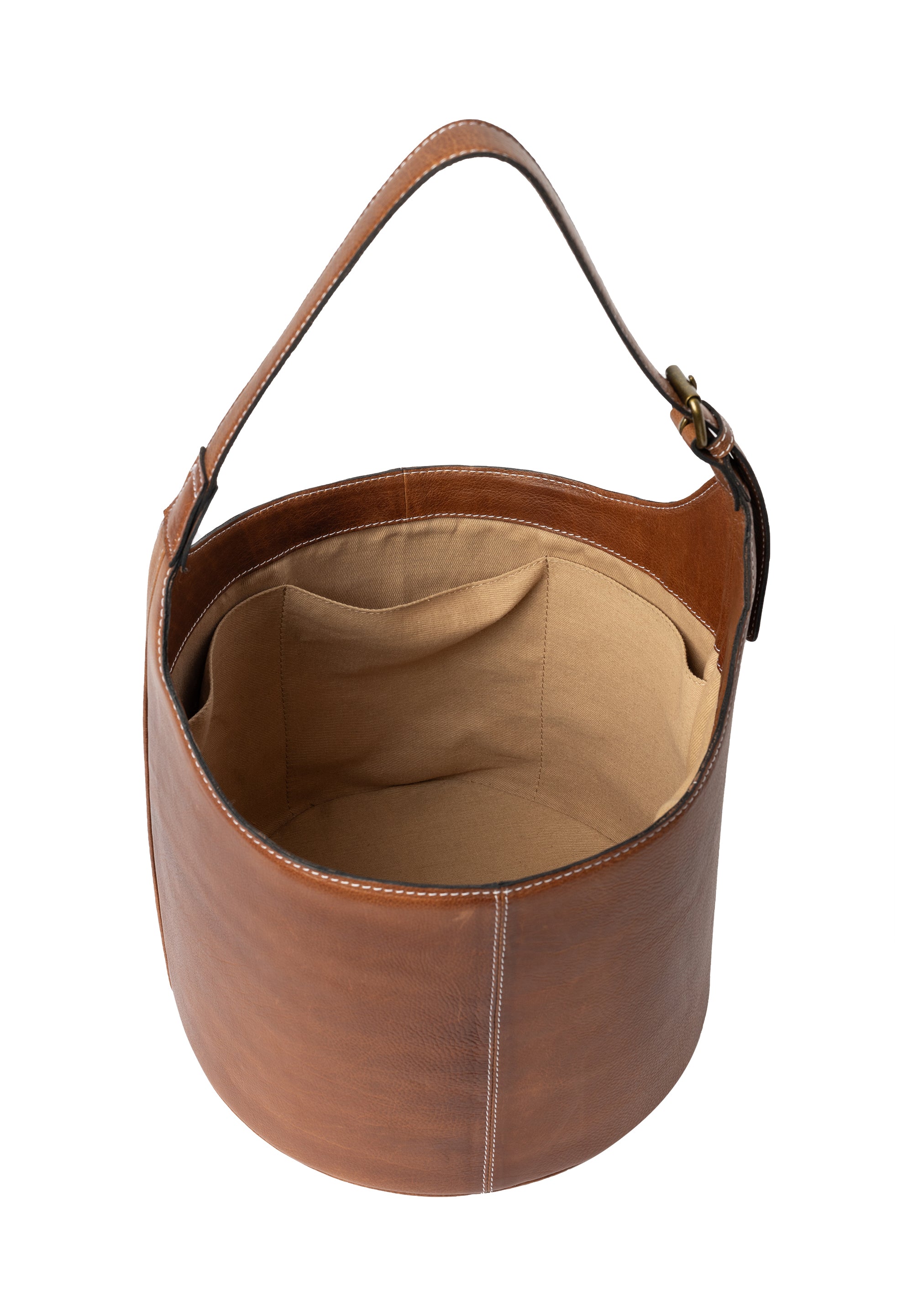 Strikkeveske | Skinn | Medium | Walnut | Project 26 Bucket