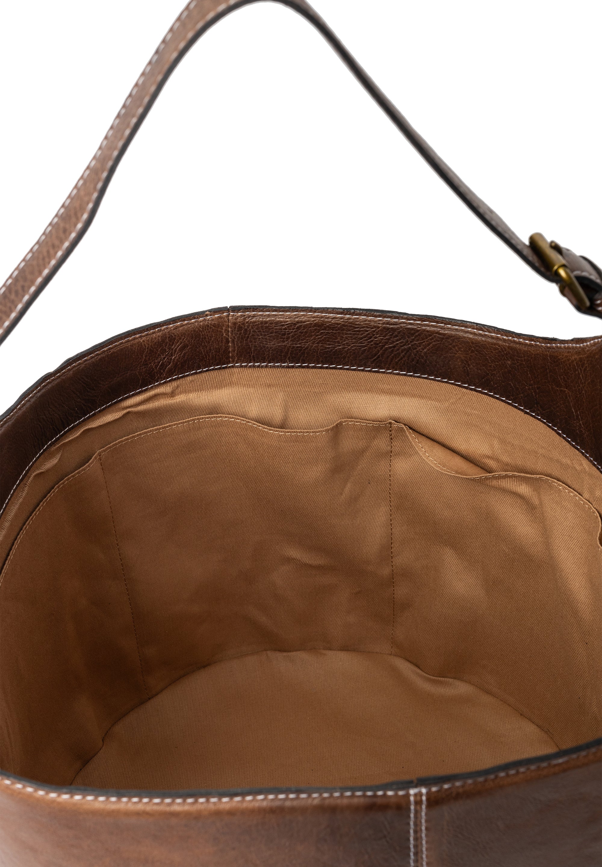 Project 27 Bucket Strikkeveske – Skinn, Stor, Woodsmoke
