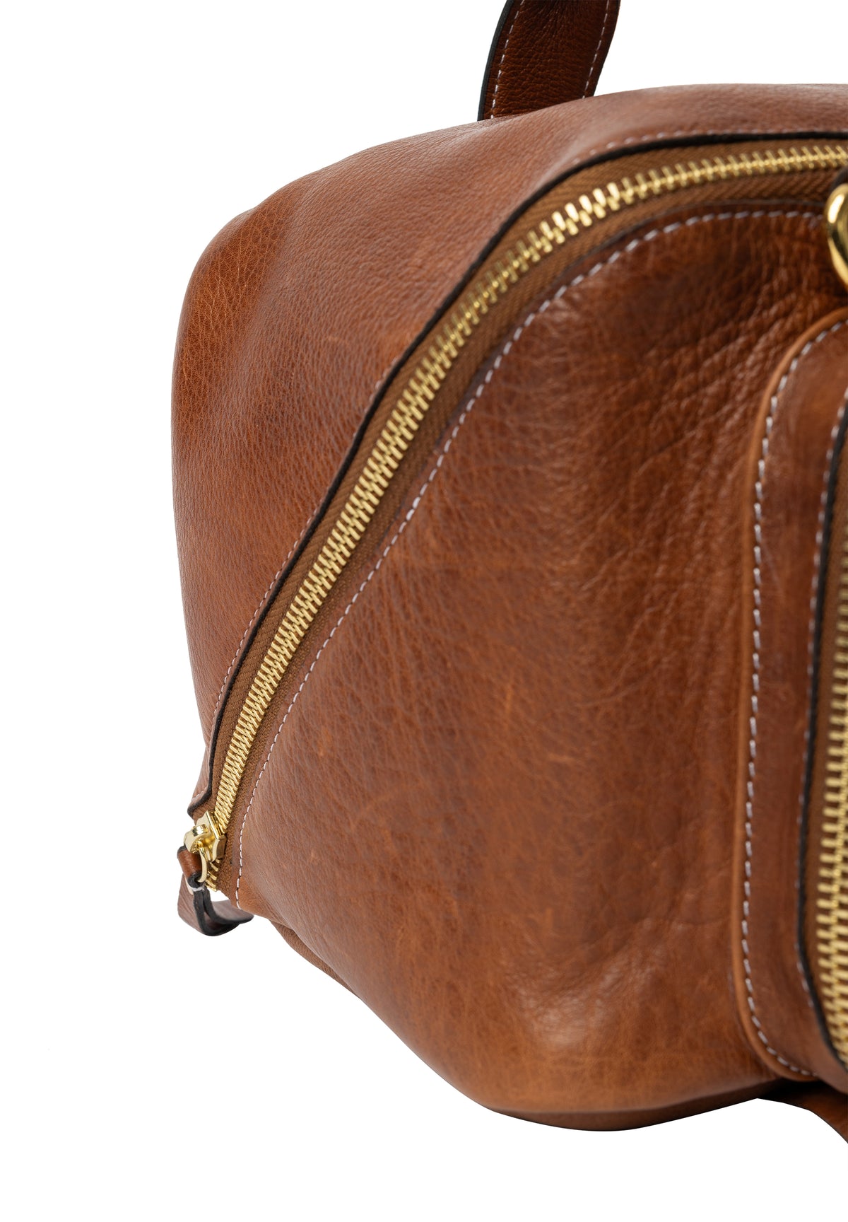Project 39 Strikkeveske – Skinn, Walnut/Gull, Strikkeoppbevaring