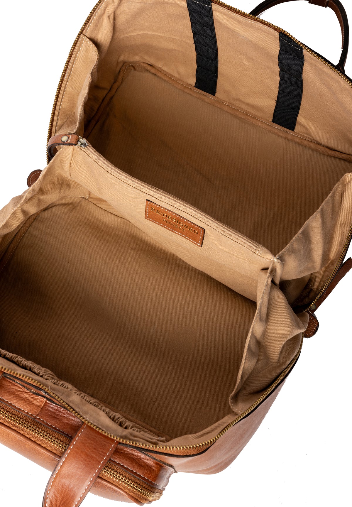 Project 39 Strikkeveske – Skinn, Walnut/Gull, Strikkeoppbevaring