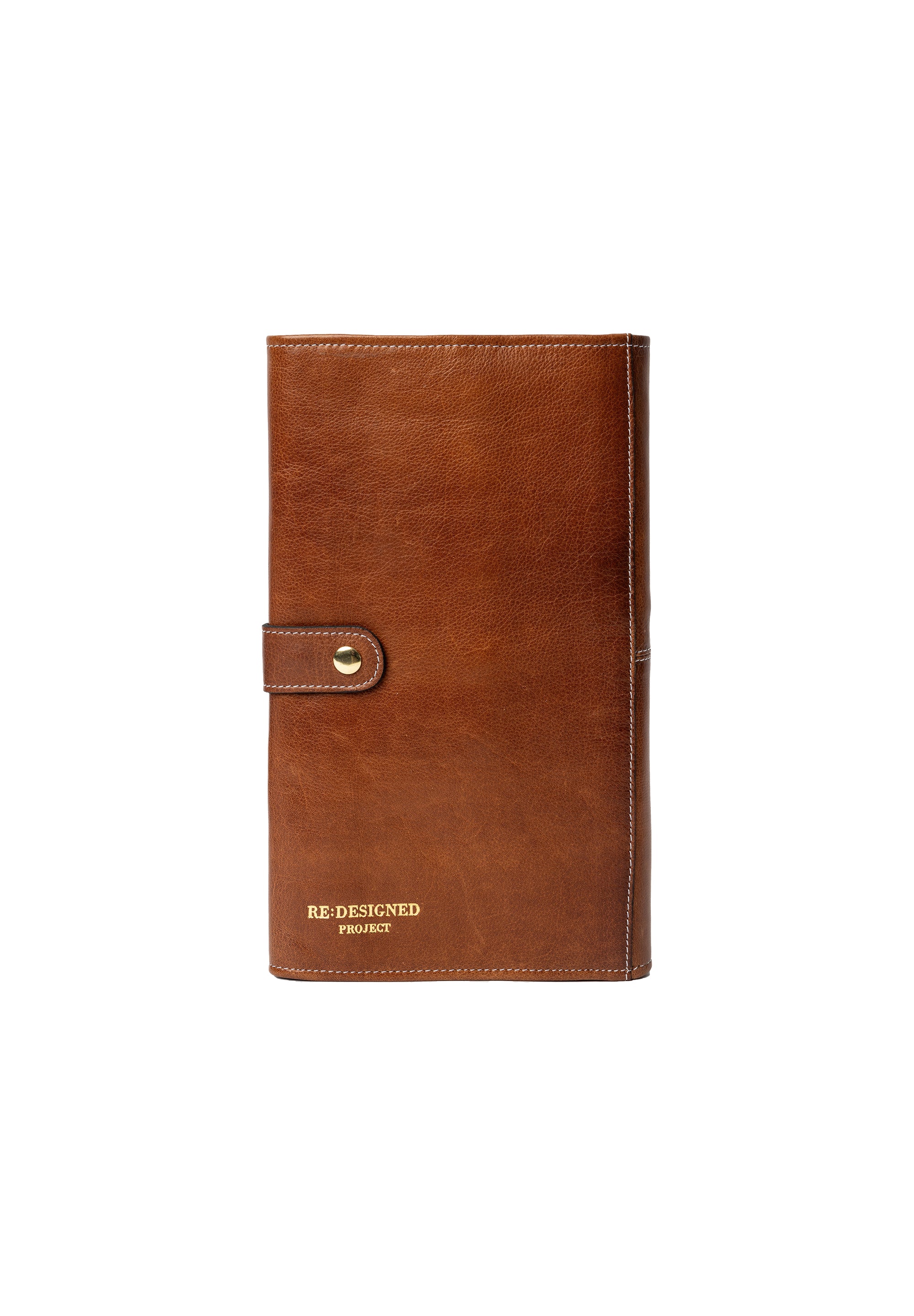 Strikkeetui | Skinn | Valnut/gull | Project 82