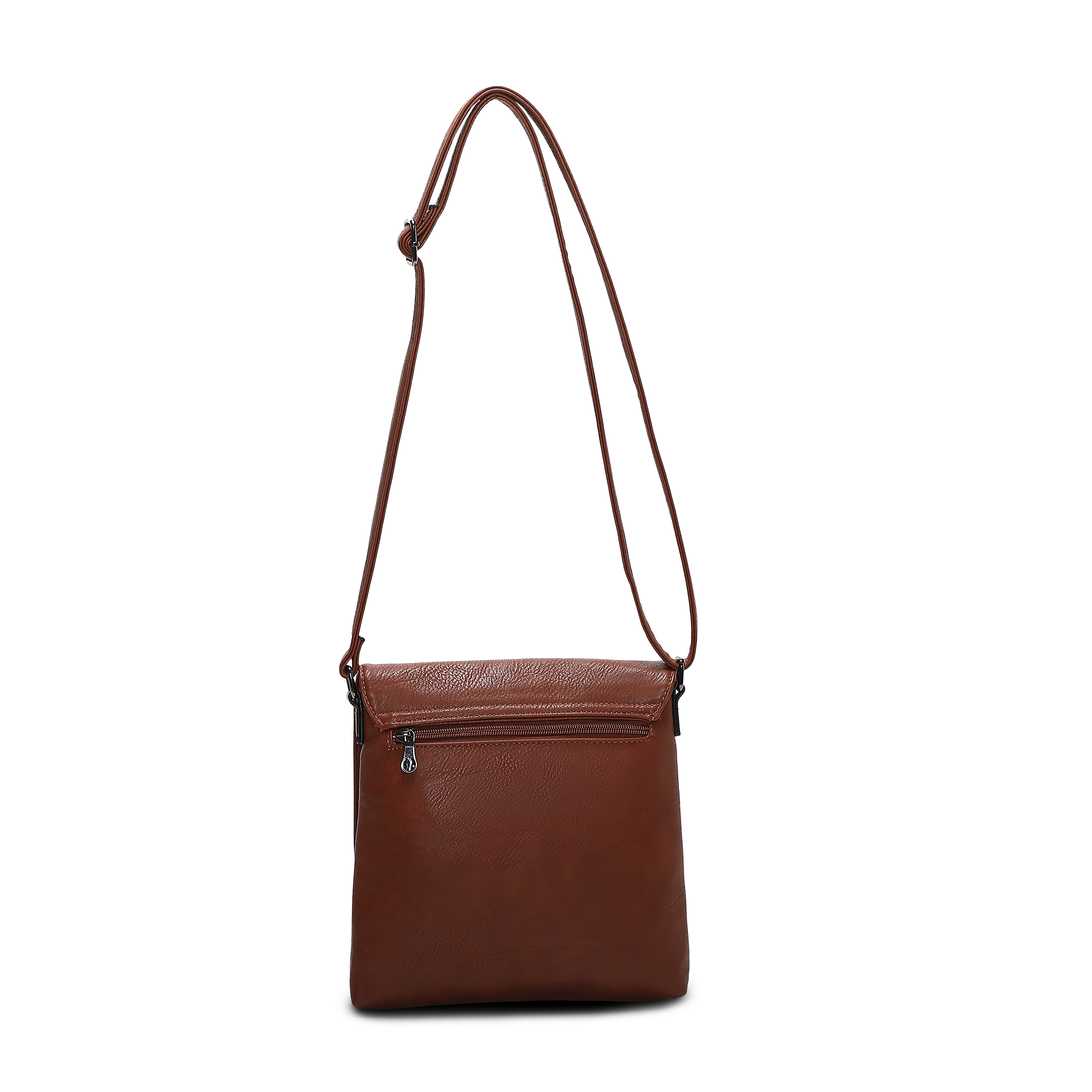 Crossbody veske | Glidelås i toppen | Cognac |4351116 Donna