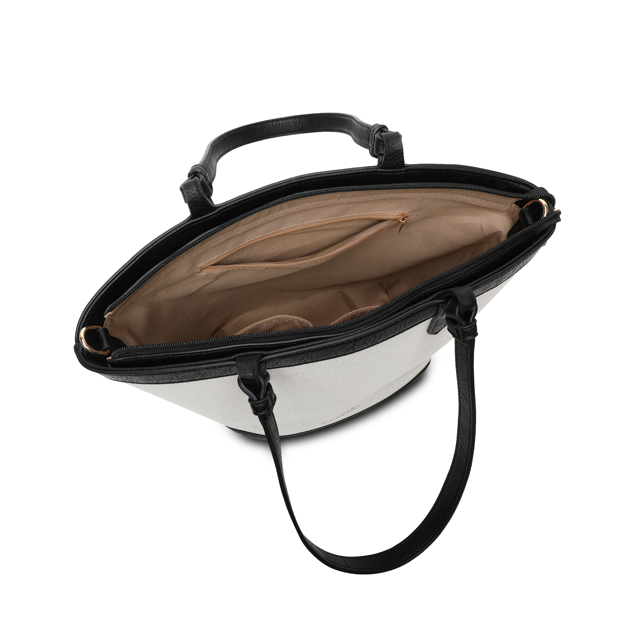 Skulderveske | Beige/Sort | Romslig | 4351121 Linea