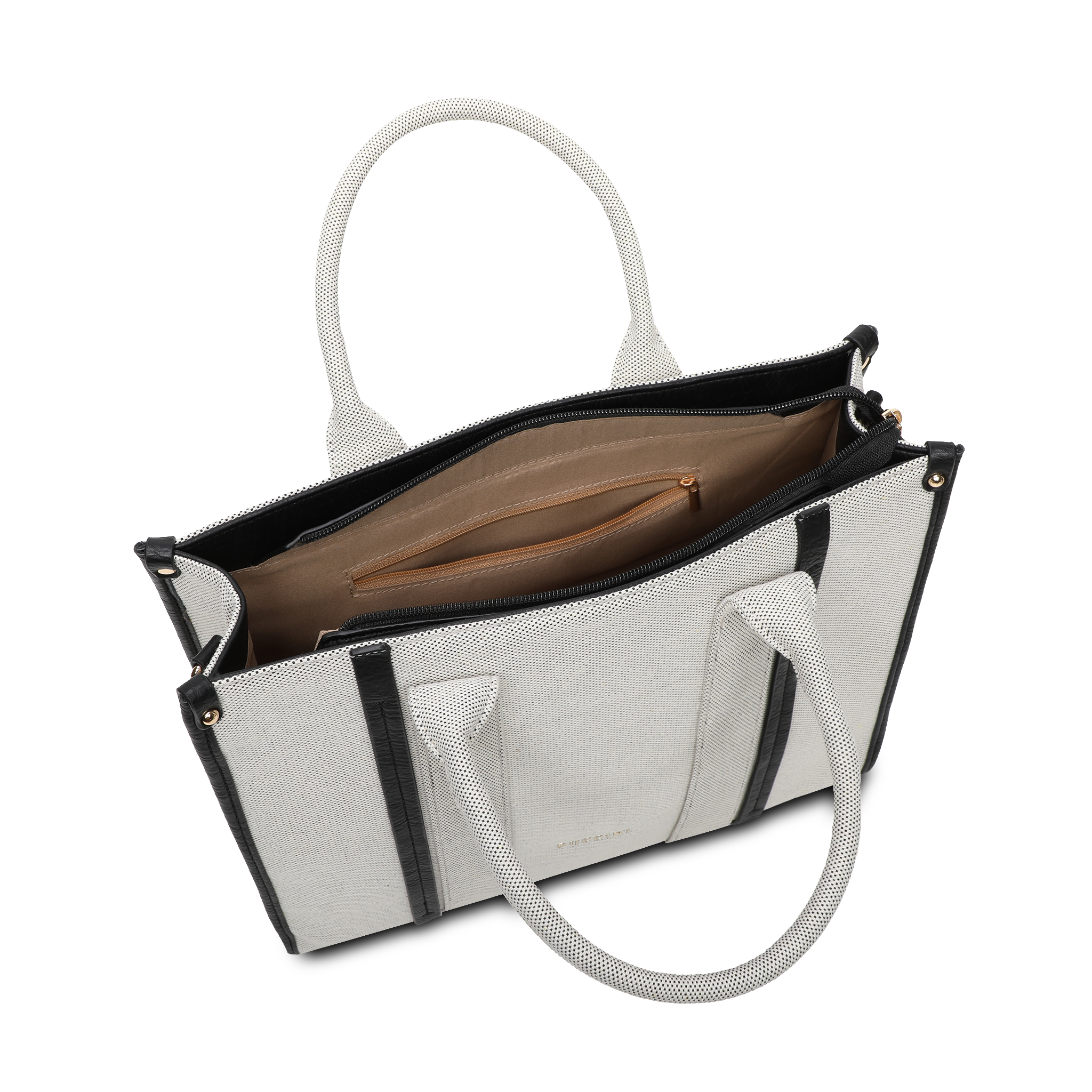 Håndveske | Beige/Black | Romslig | 4351122 Linea