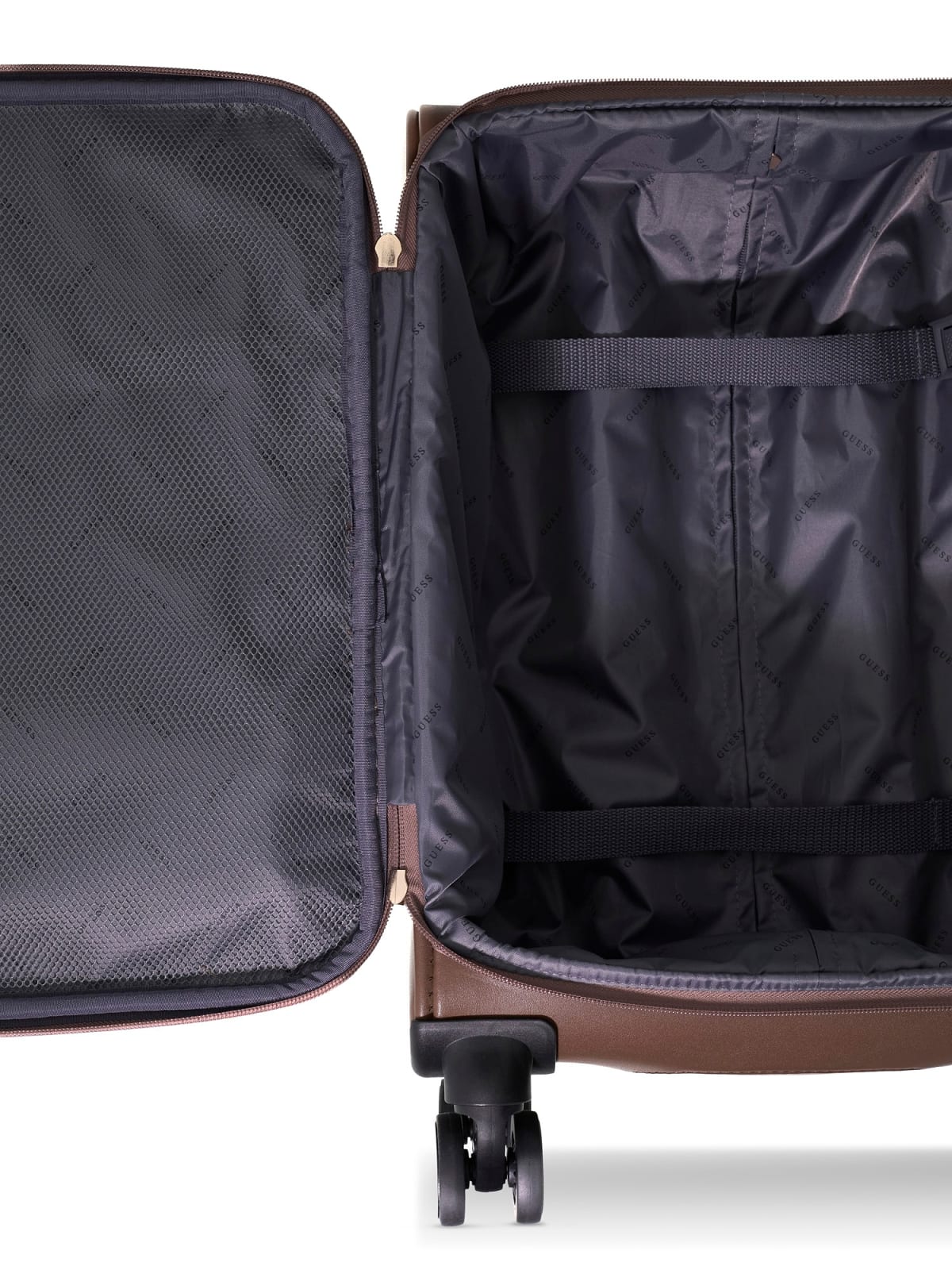 Samantha 18" håndbagasjekoffert med 8 hjul, Brun Logo