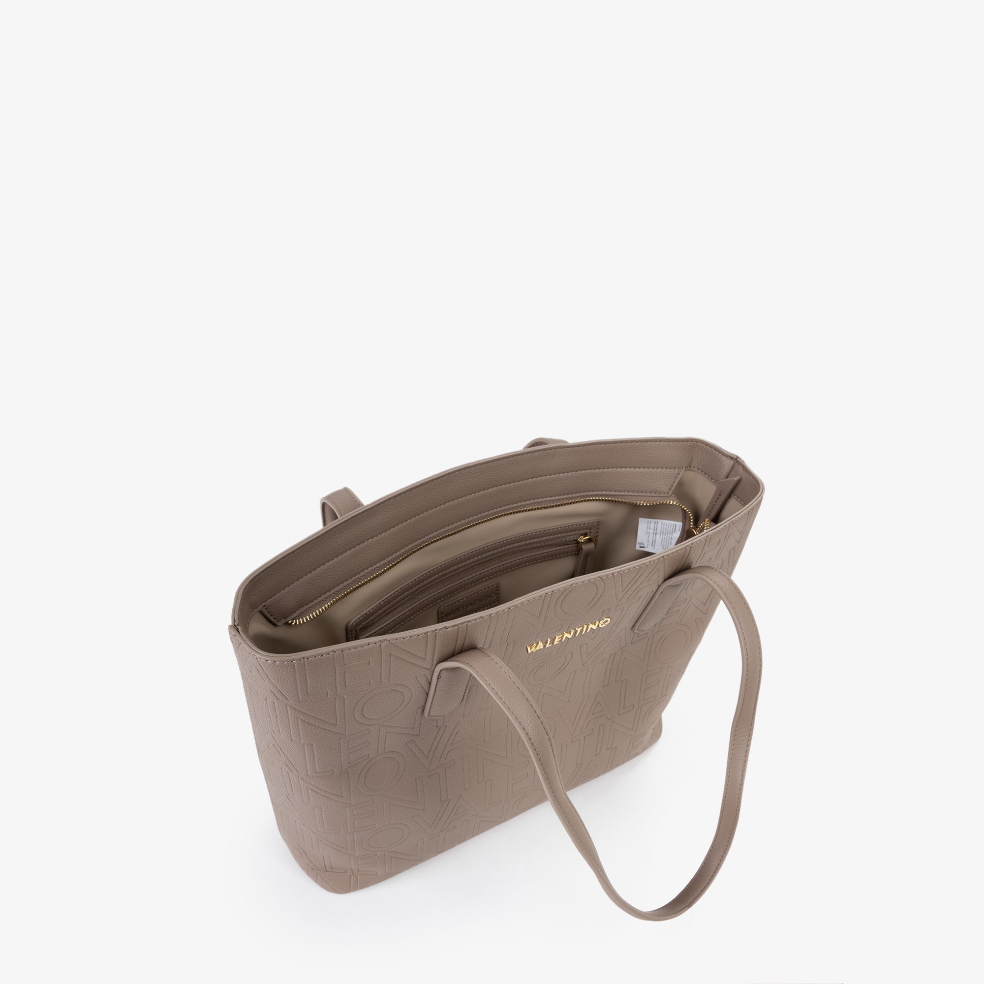 Skulderveske | Taupe | Romslig | Logoprint | PANSY