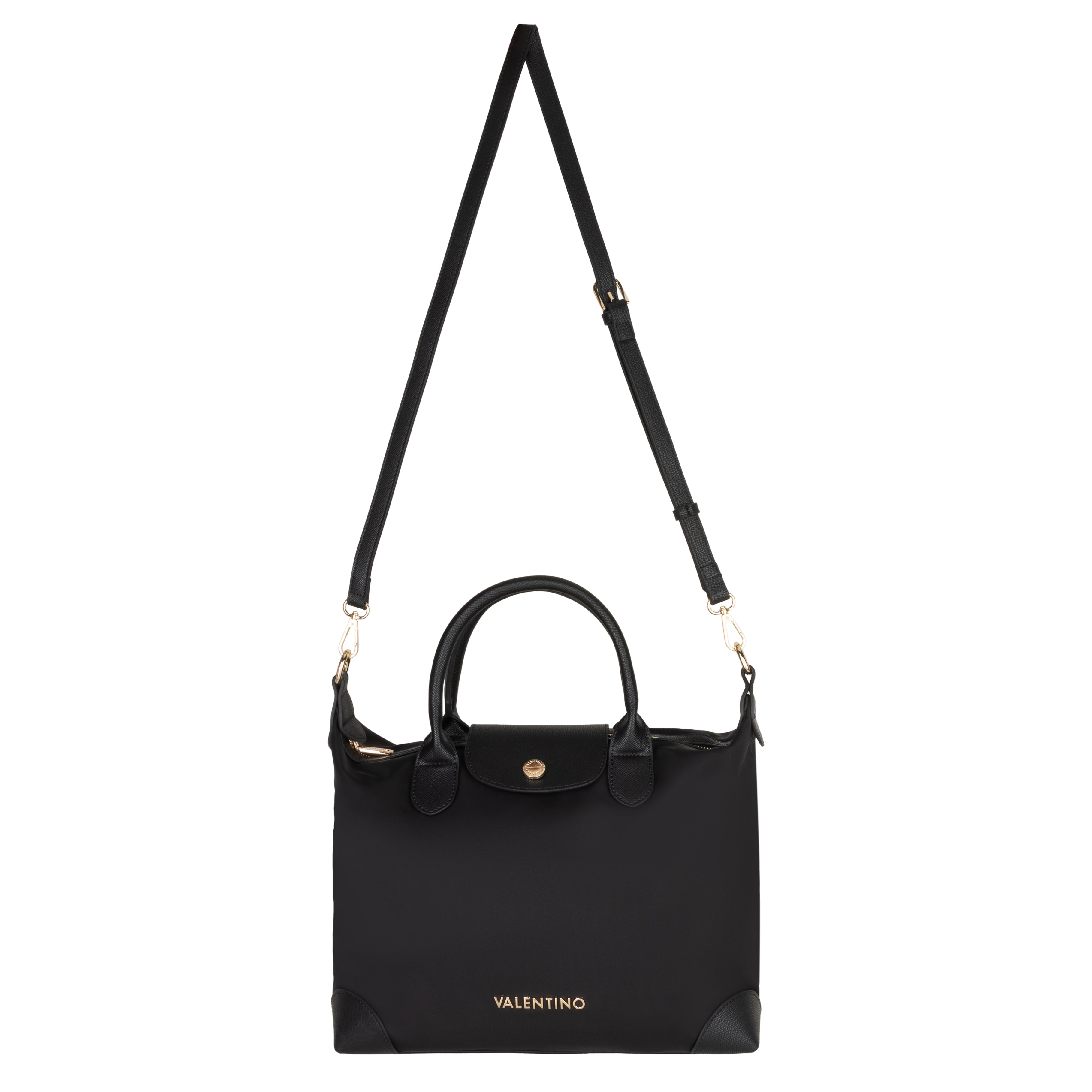 Håndveske | Nylon | 2 langreim | Sort | JOLLY RE