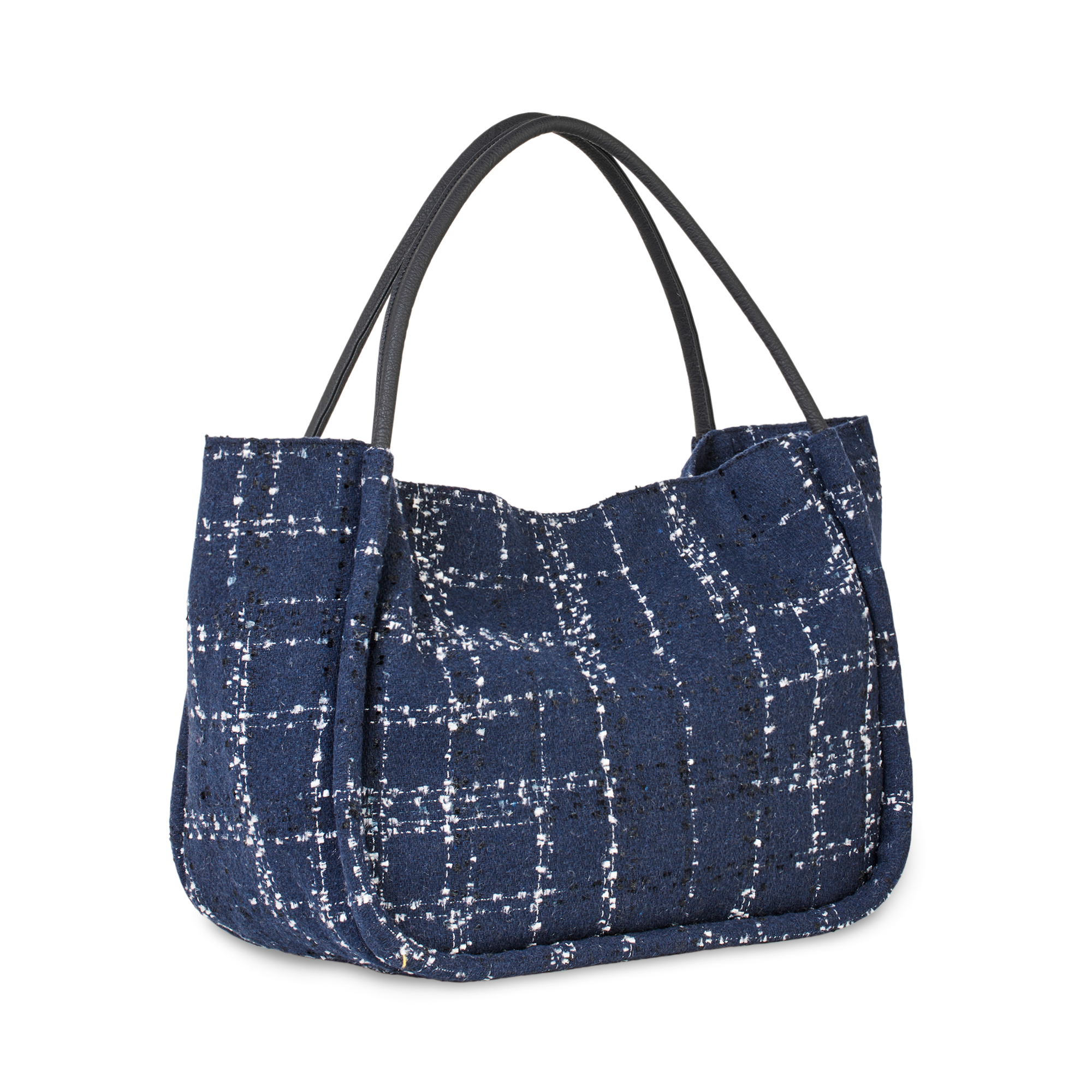 Day GW J Plaid Small Shopper Navy Blazer