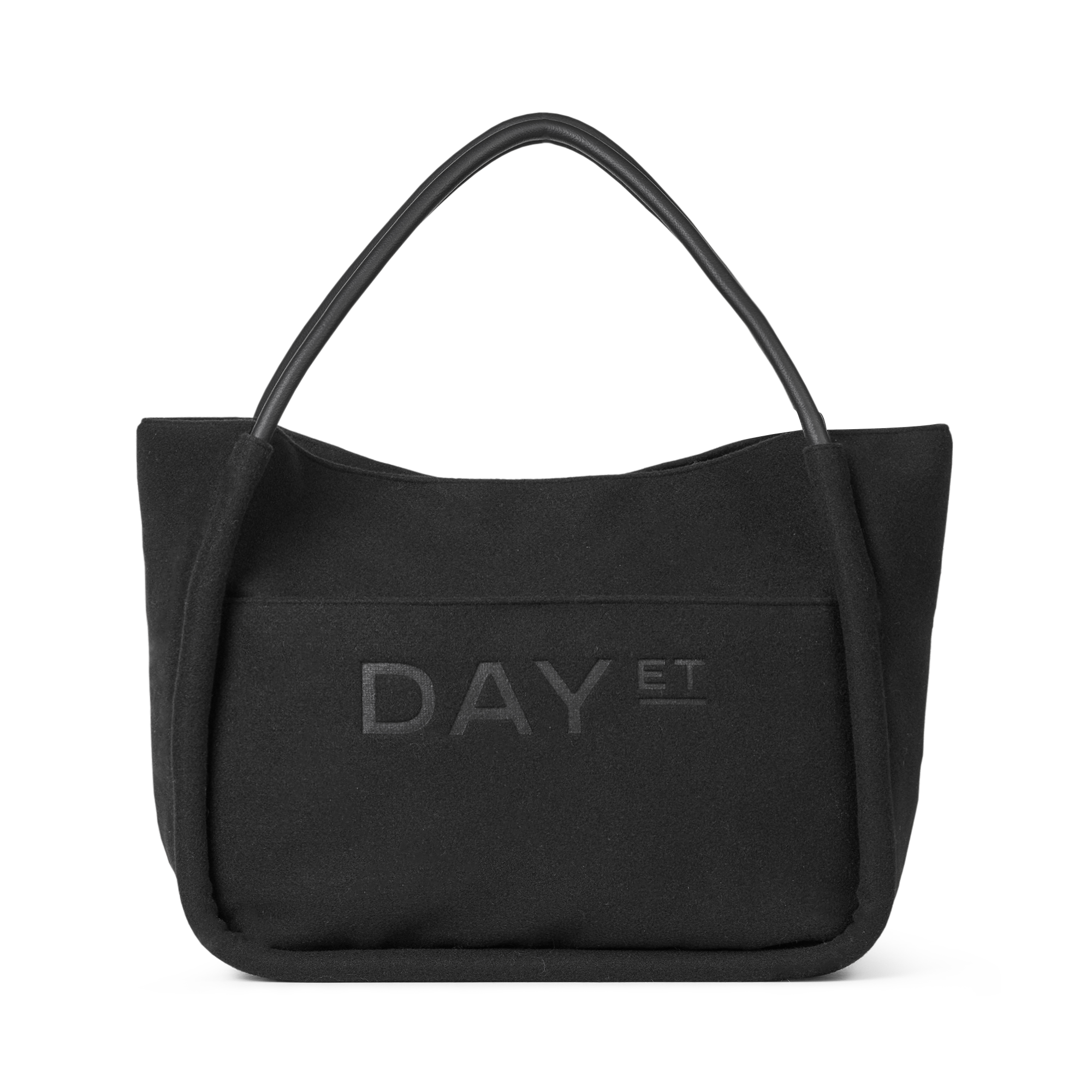 Day Woolen Small Shopper Black