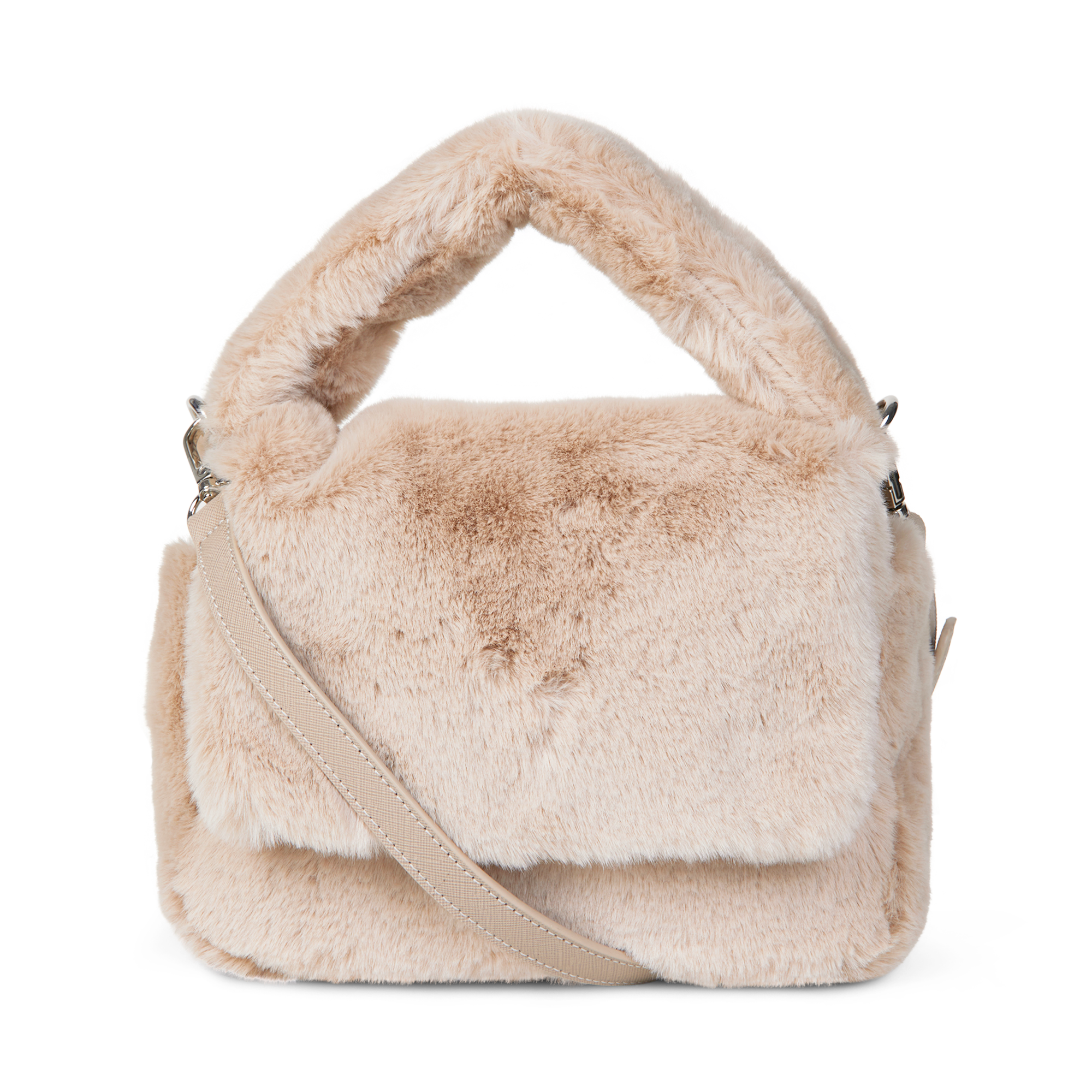 Håndveske | Fuskepels | Rose Tint | Avtagbgar langreim | Liten | Fluffy Fur CB