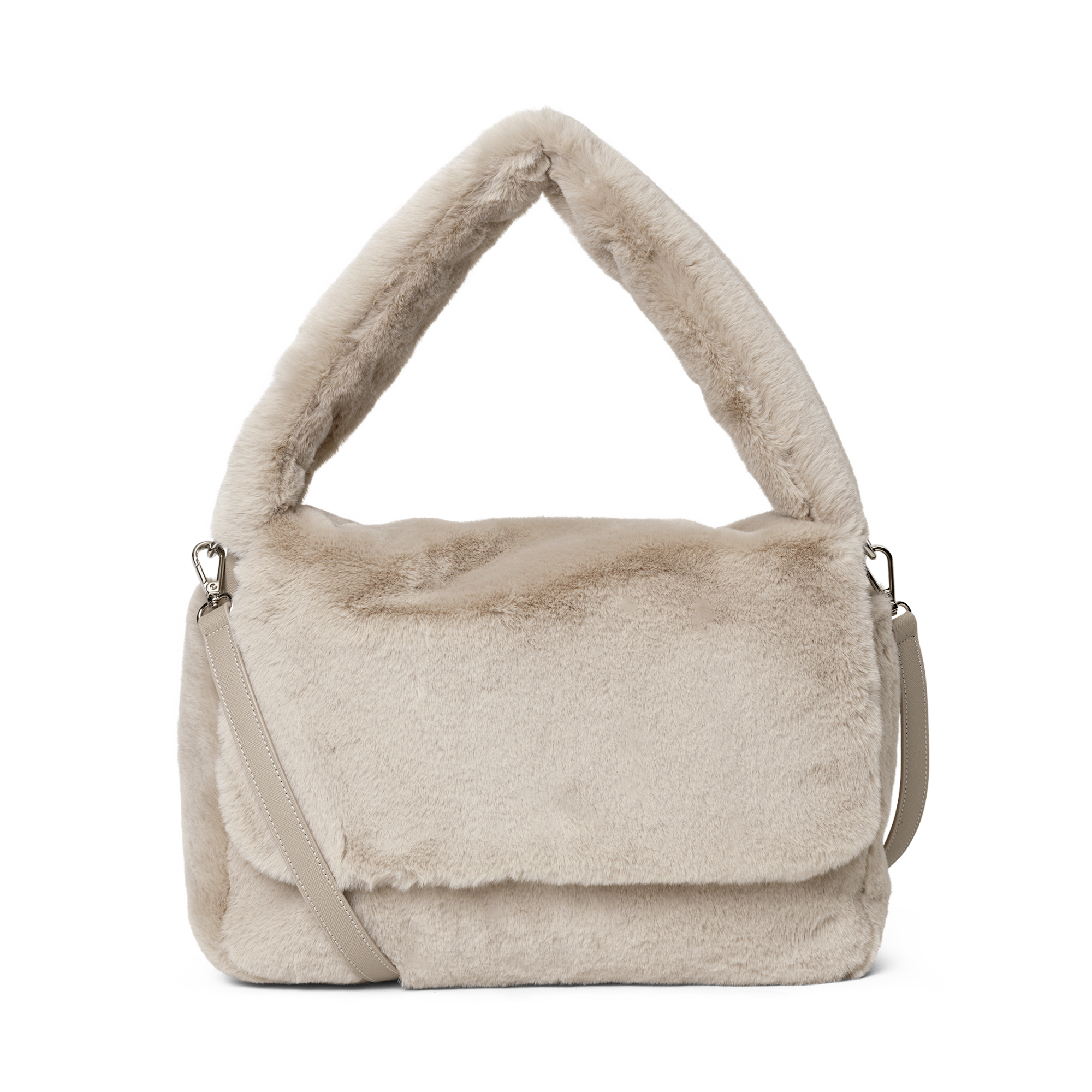 Håndveske | Fuskepels | Rose Tint | Avtagbgar langreim | Stor | Fluffy Fur Handy Big