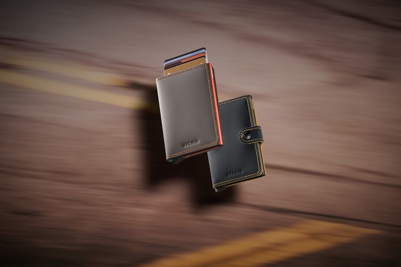 Kortholder | Lommebok | Trøffel/Orange | Pop-Up | Secrid Miniwallet