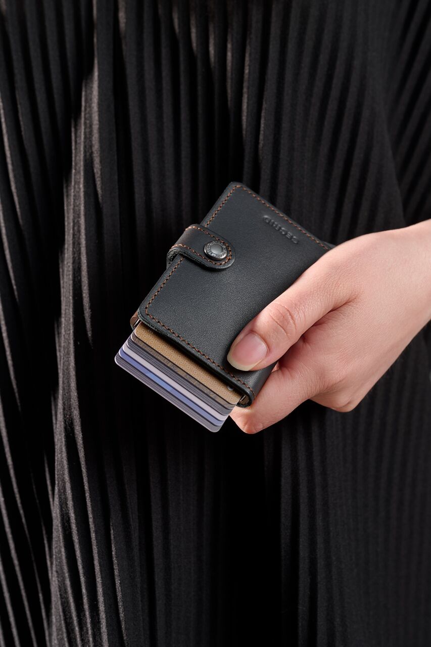 Kortholder | Lommebok | Sort/brun | Pop-Up | Secrid Miniwallet