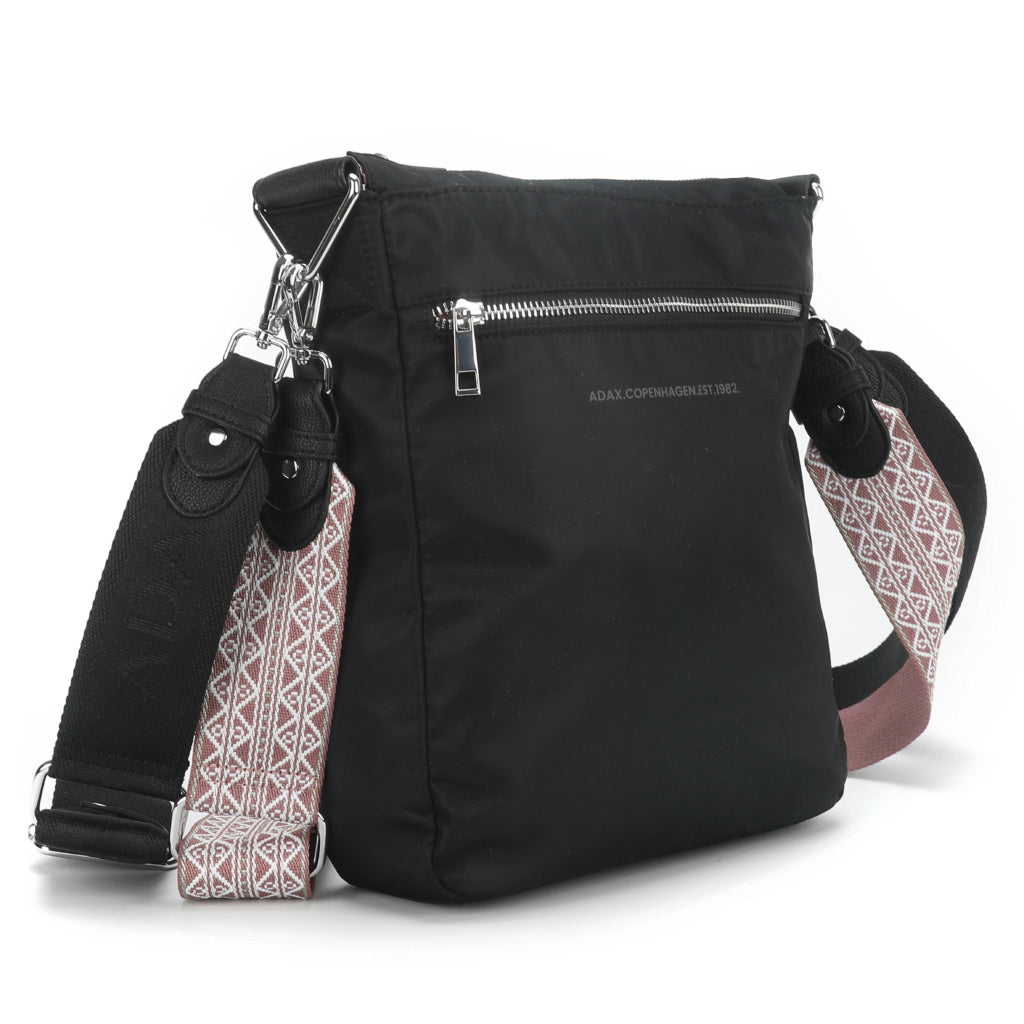 Crossover Veske | To Avtagbare skulderreim | Sort | Messenger | Nylon | Novara Kristel Magenta