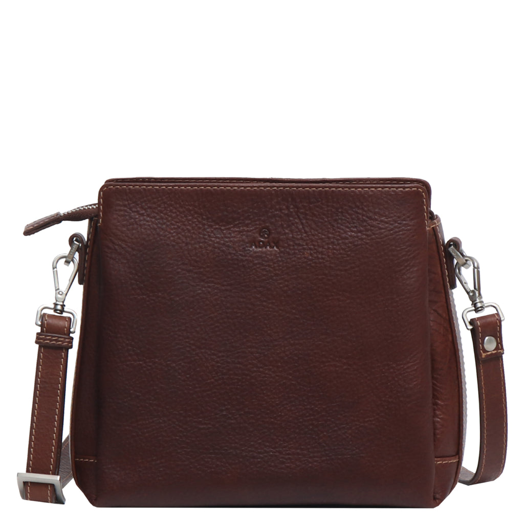 Skinnveske | Crossbody | Gode delingsrom | Coffee | Cormorano Sia