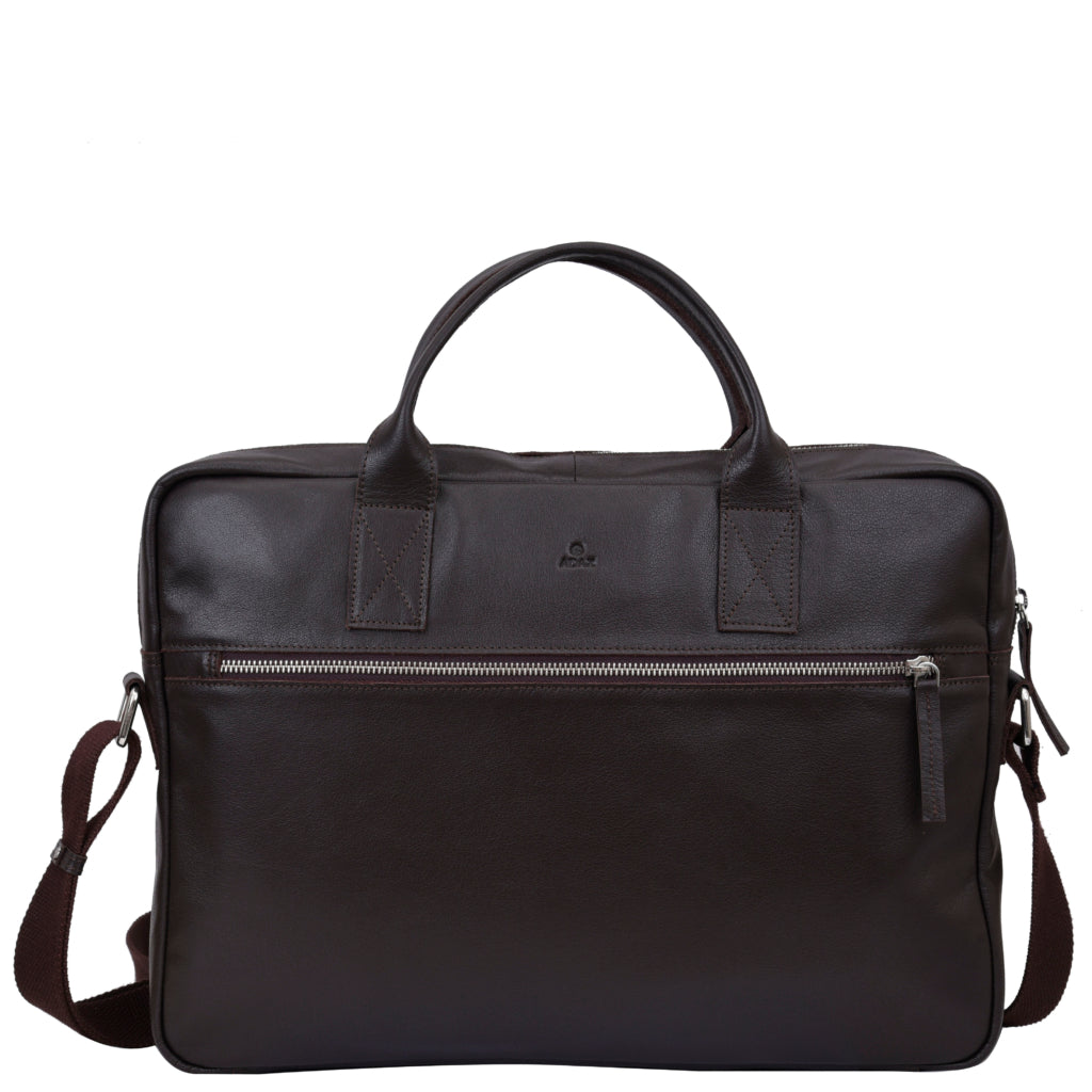 Prato briefcase Tobias Dark brown