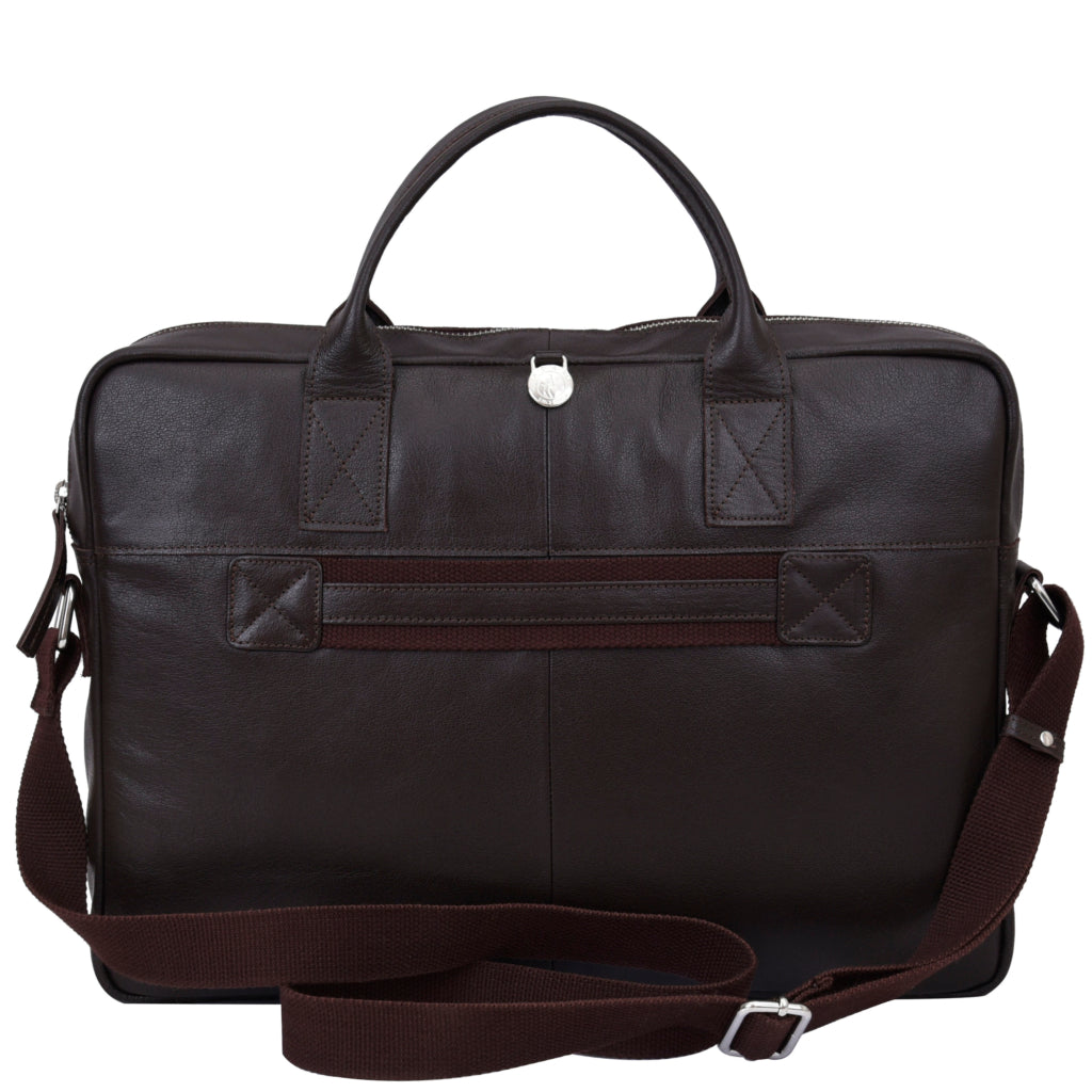 Prato briefcase Tobias Dark brown