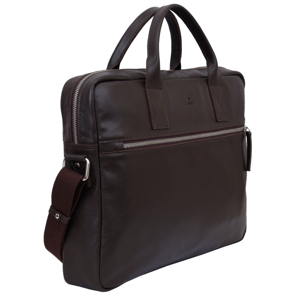 Prato briefcase Tobias Dark brown