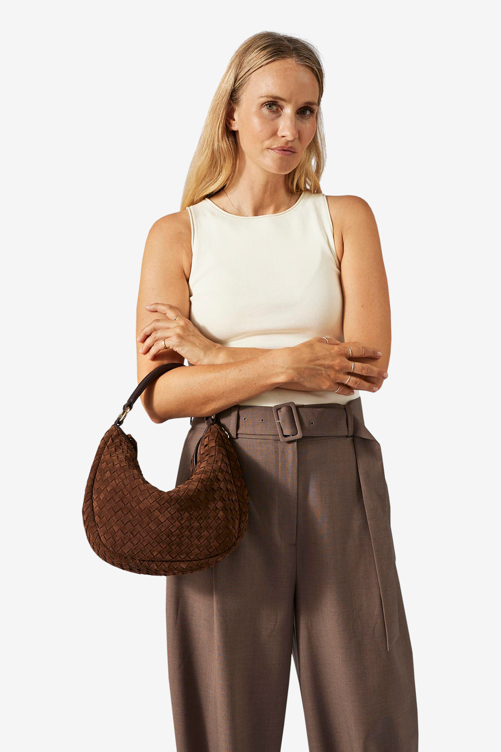 Håndveske | Chocolate | Semsket skinn | 29390945 Rozzano Marlin
