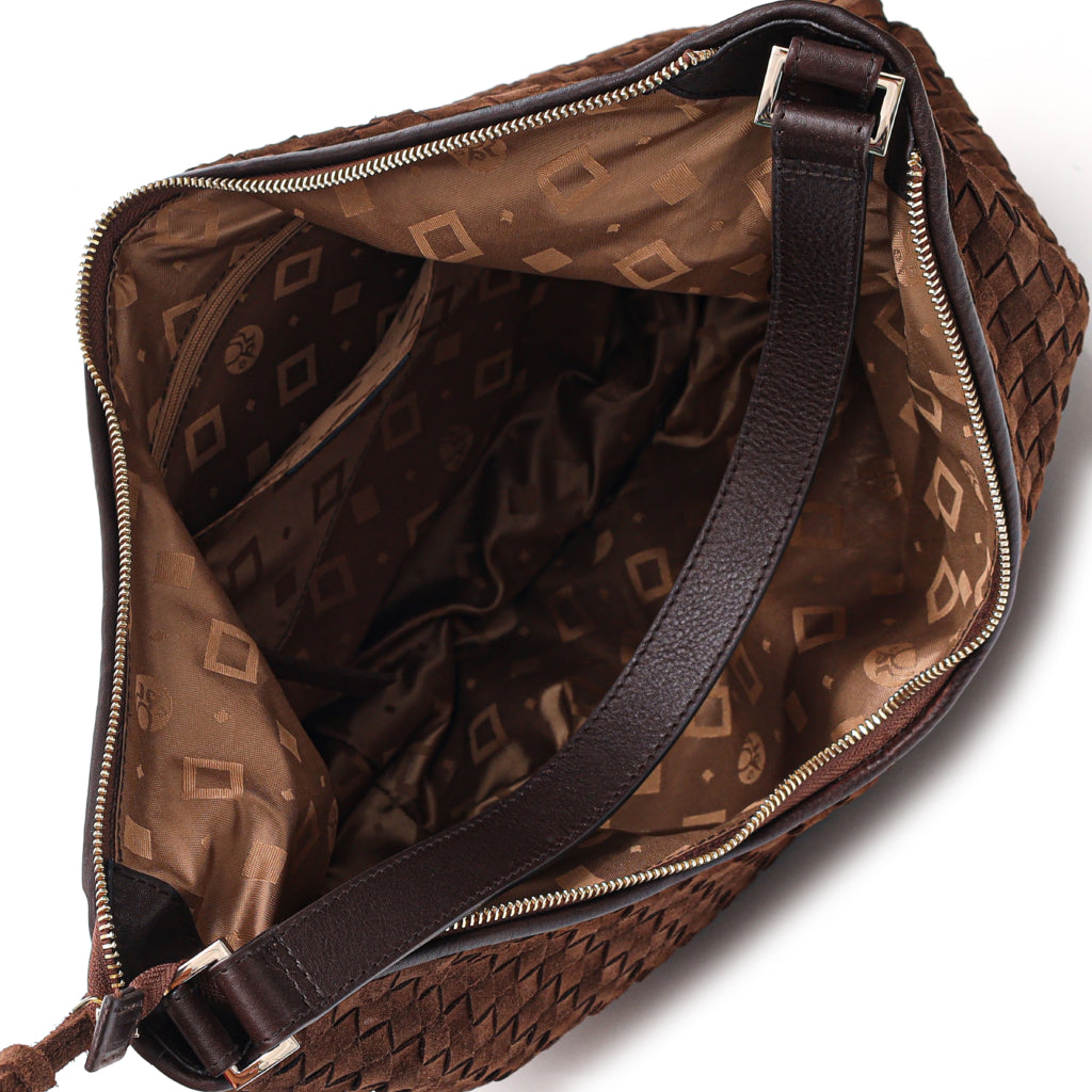 Skulderveske | Semsket skinn | Chocolate | 29400909 Rozzano Mindy