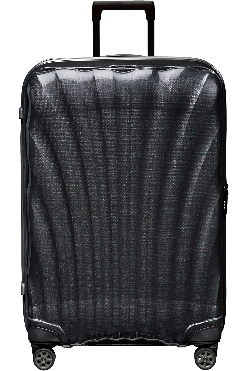 Koffert | Curv materiale | Stor | Sort | 4 Hjul | TSA Lås | 10 Års Garanti | C-LITE SPINNE