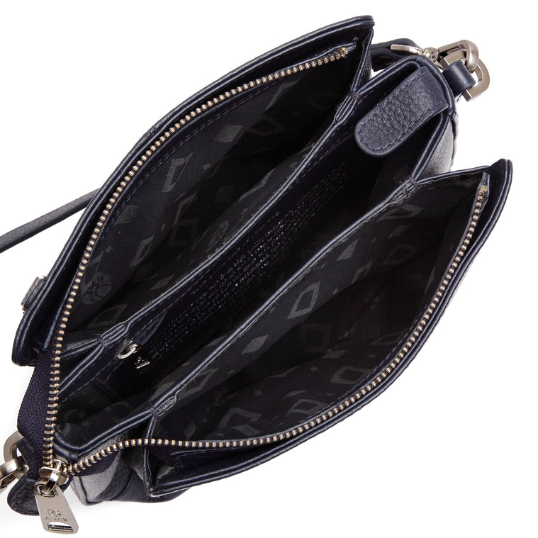 Skinnveske | Crossbody | Gode delingsrom | Blå | Cormorano Sia