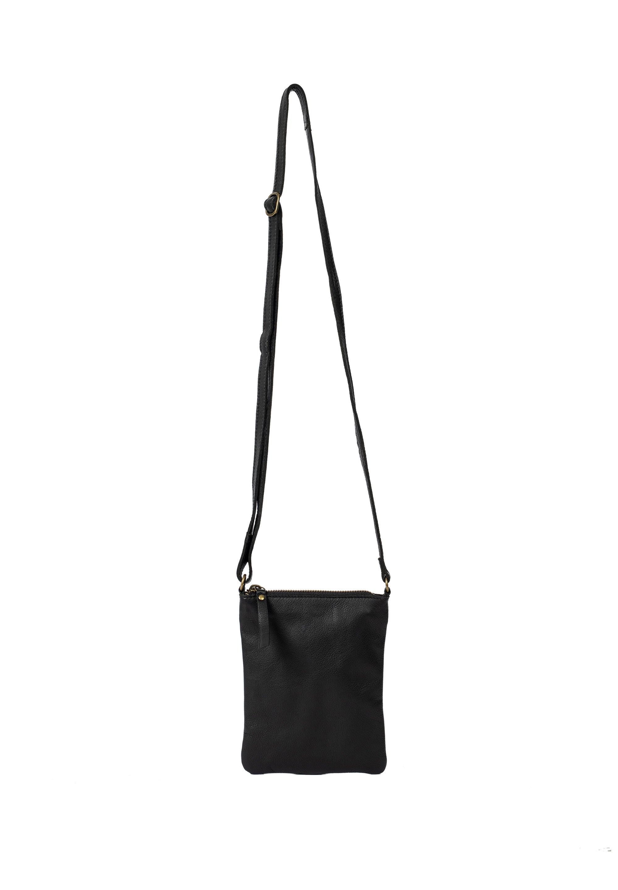 Crossover Veske | Skinn | Liten | Regulerbar Skulderstropp | Sort | Jane Urban