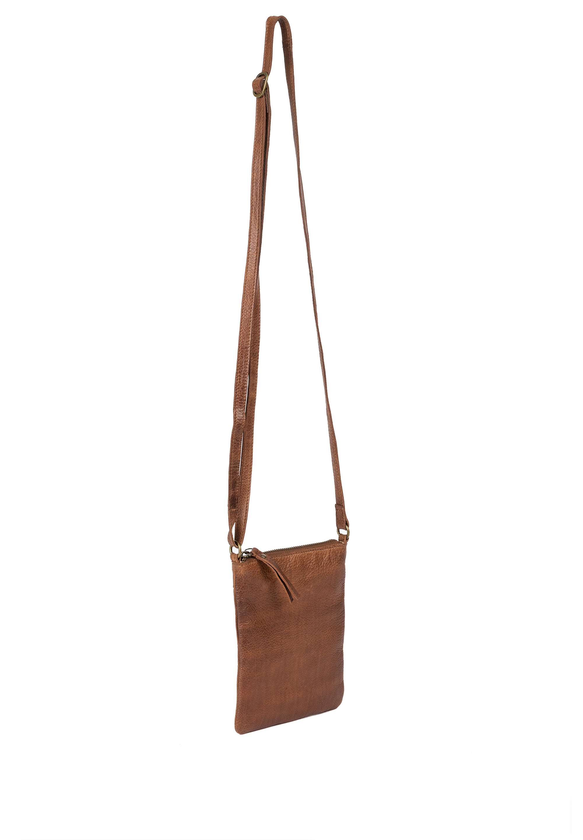 Crossover Veske | Skinn | Liten | Regulerbar Skulderstropp | Walnut | Jane Urban