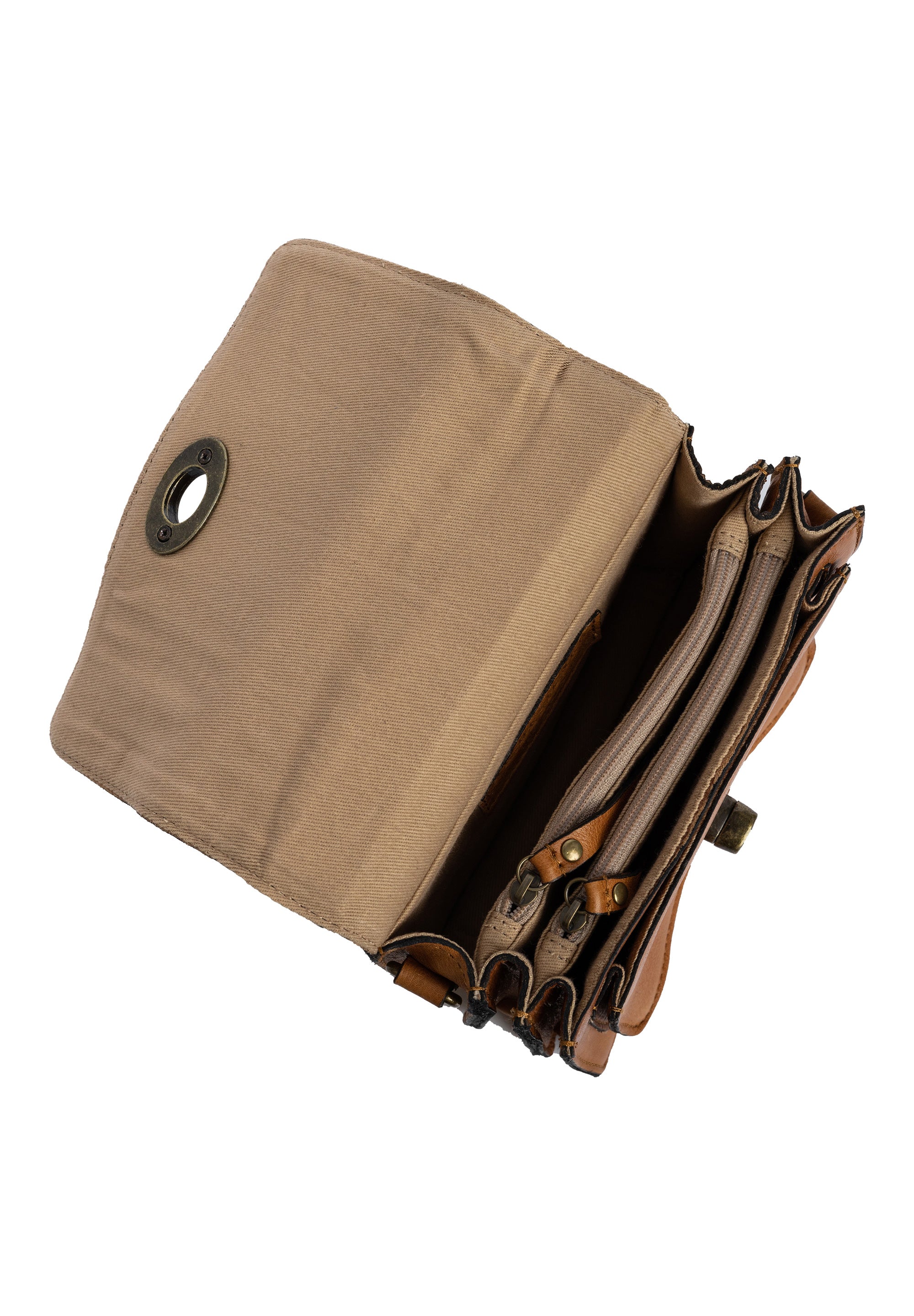 Crossbody Veske | Skinn | Liten | Avtagbar Skulderreim | Burned Tan| Klaff åpning | Alba Small