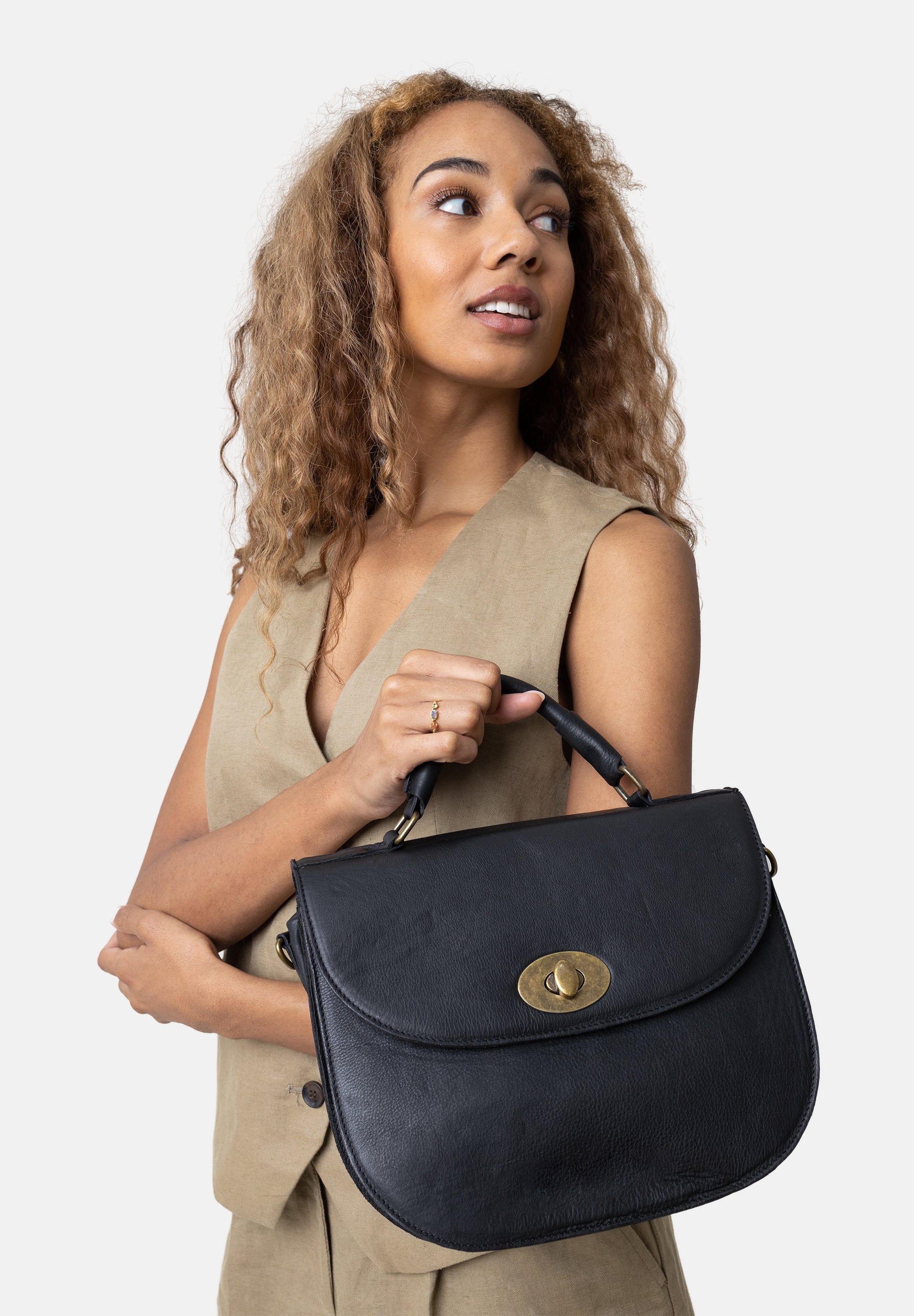 Caspian Medium Bag Black
