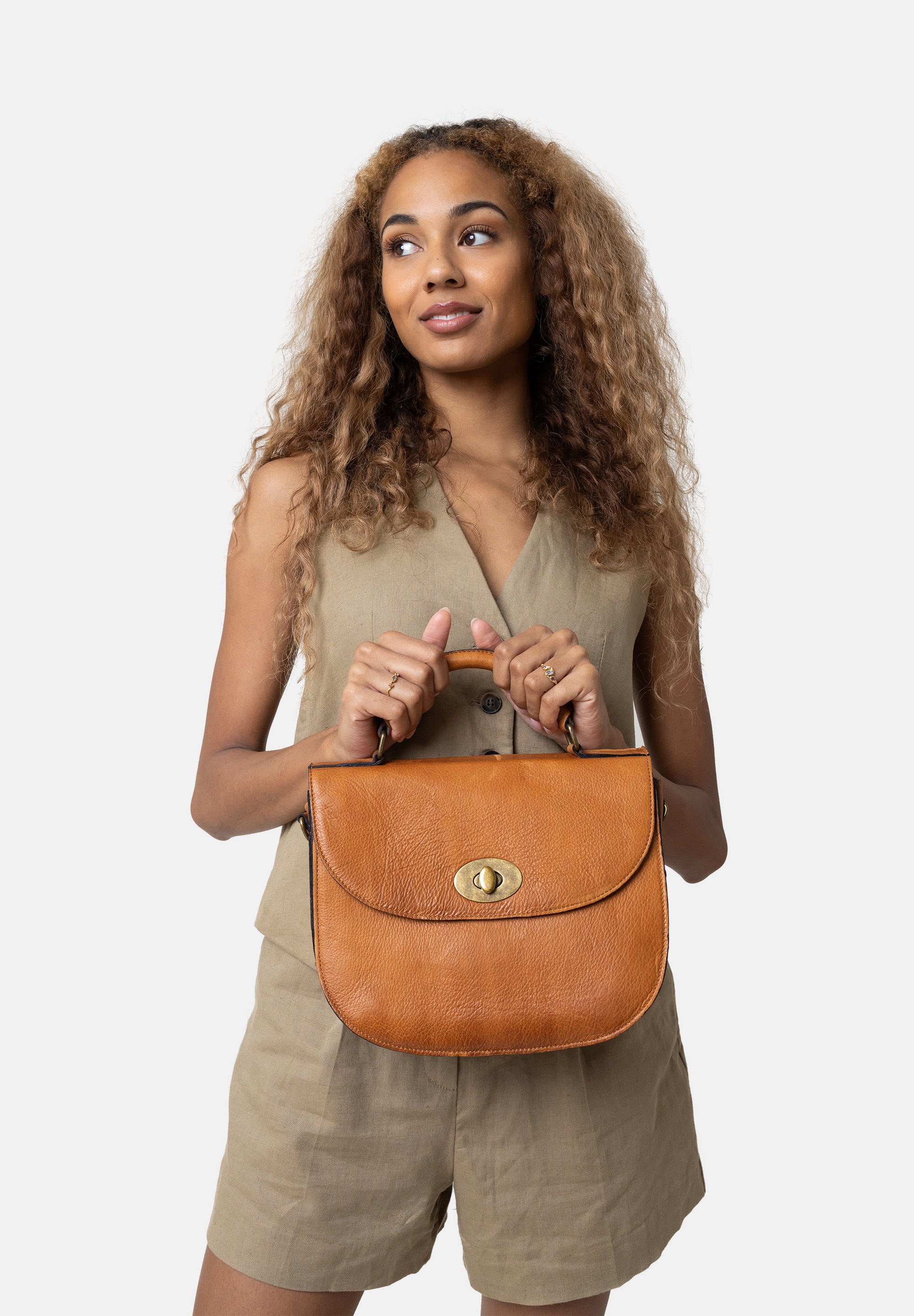 Caspian Medium Bag Burned Tan