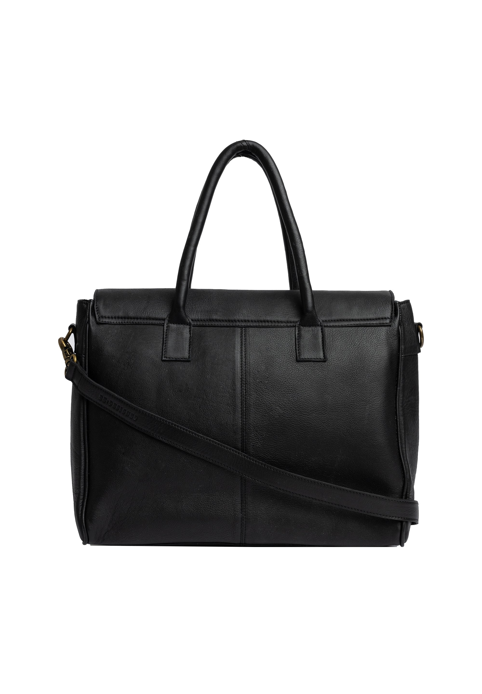 Pc veske Dame | Stor skinnveske | Sort | Avtagbar Langreim | Cate Big