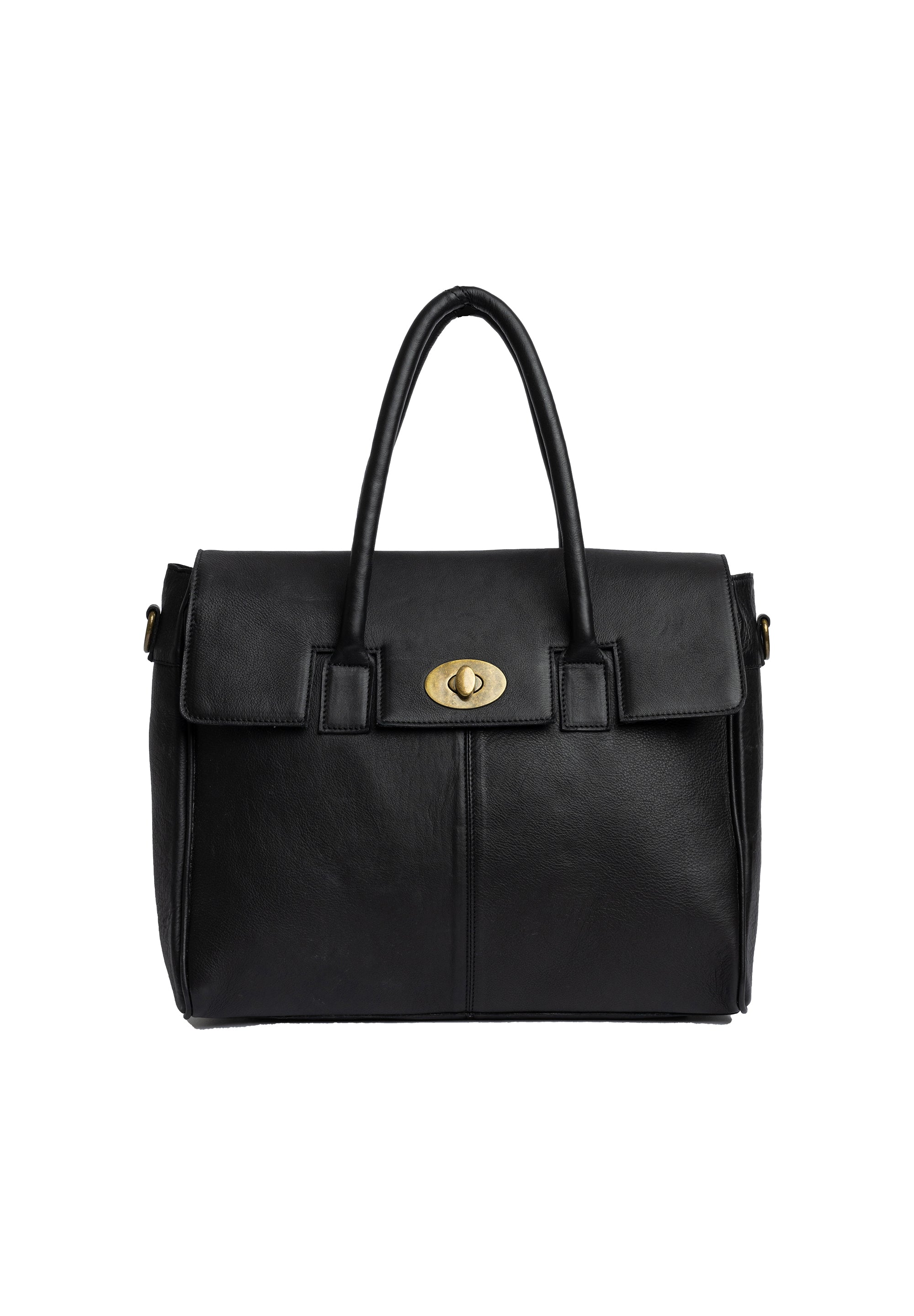 Pc veske Dame | Stor skinnveske | Sort | Avtagbar Langreim | Cate Big