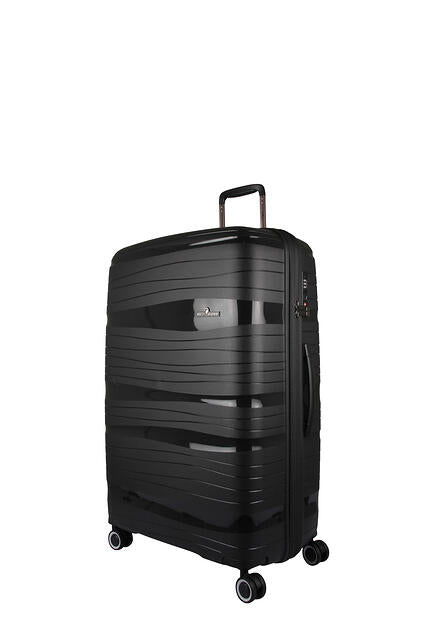 Stor Koffert | 77 cm | 4 Hjul | Sort | Kodelås - TSA | Oslo koffert