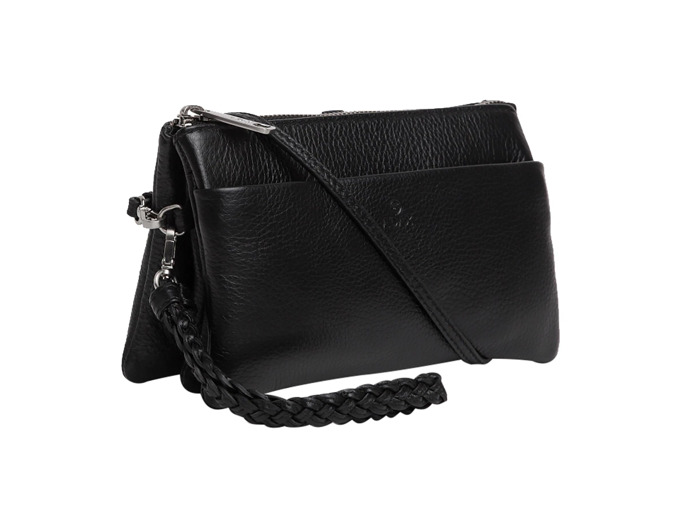 Skinnveske/Clutch | Sort | Justerbar Langreim | Cormorano nellie