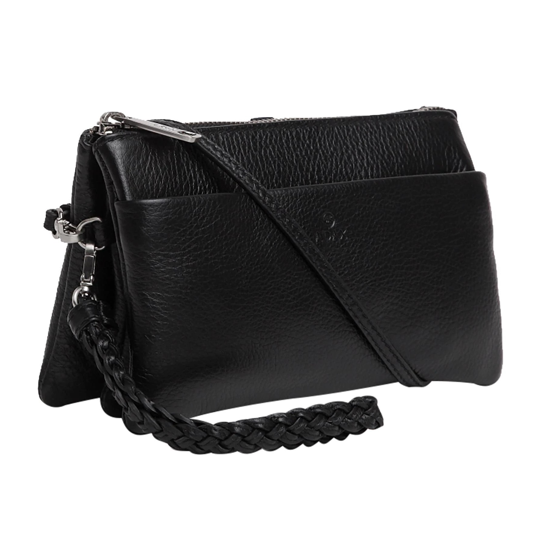 Skinnveske/Clutch | Sort | Justerbar Langreim | Cormorano nellie