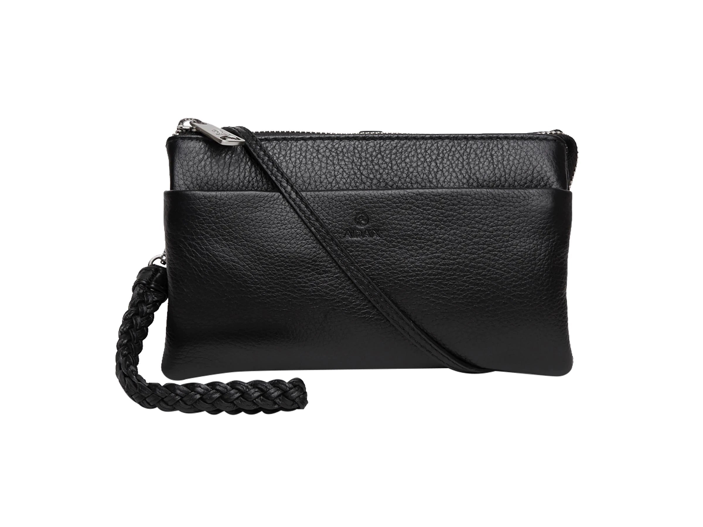 Skinnveske/Clutch | Sort | Justerbar Langreim | Cormorano nellie
