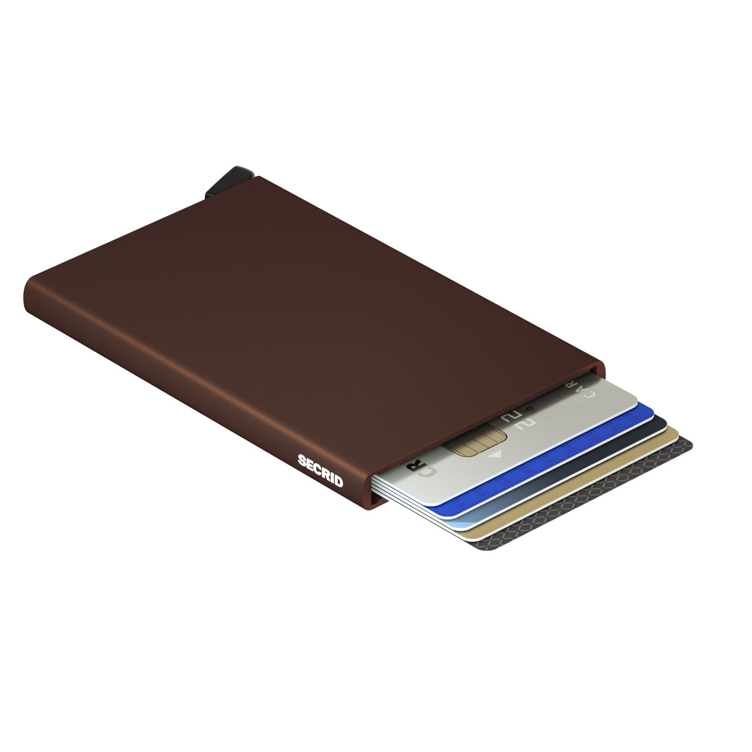 Kortholder | metal | Brun | Pop-Up | FRID-Sikker | Cardprotector