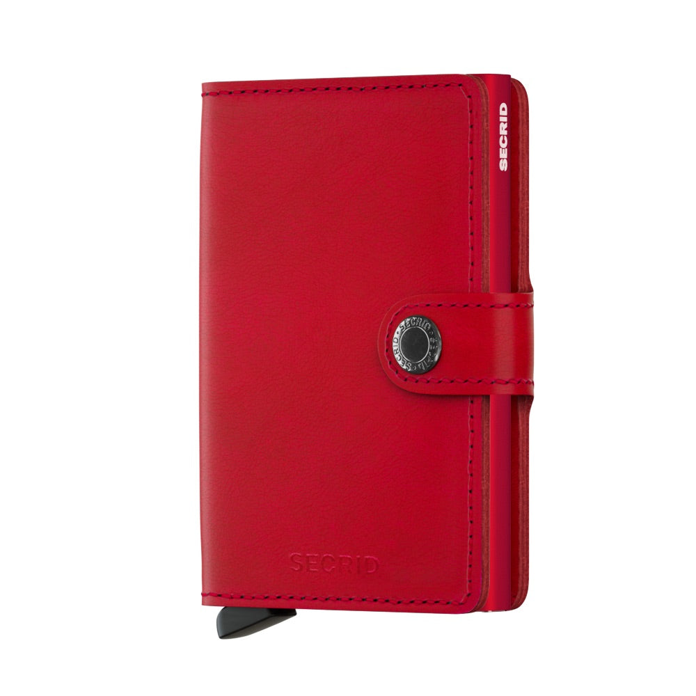 Kortholder Lommebok | Rød | Skinn | Pop-Up | Secrid Miniwallet