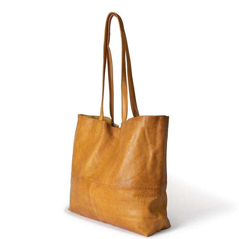 Marlo Urban Bag Burned Tan skinnveske sideprofil