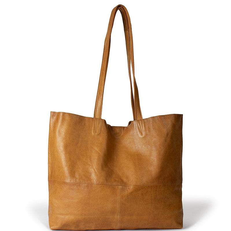 Marlo Urban Bag Burned Tan skinnveske front side