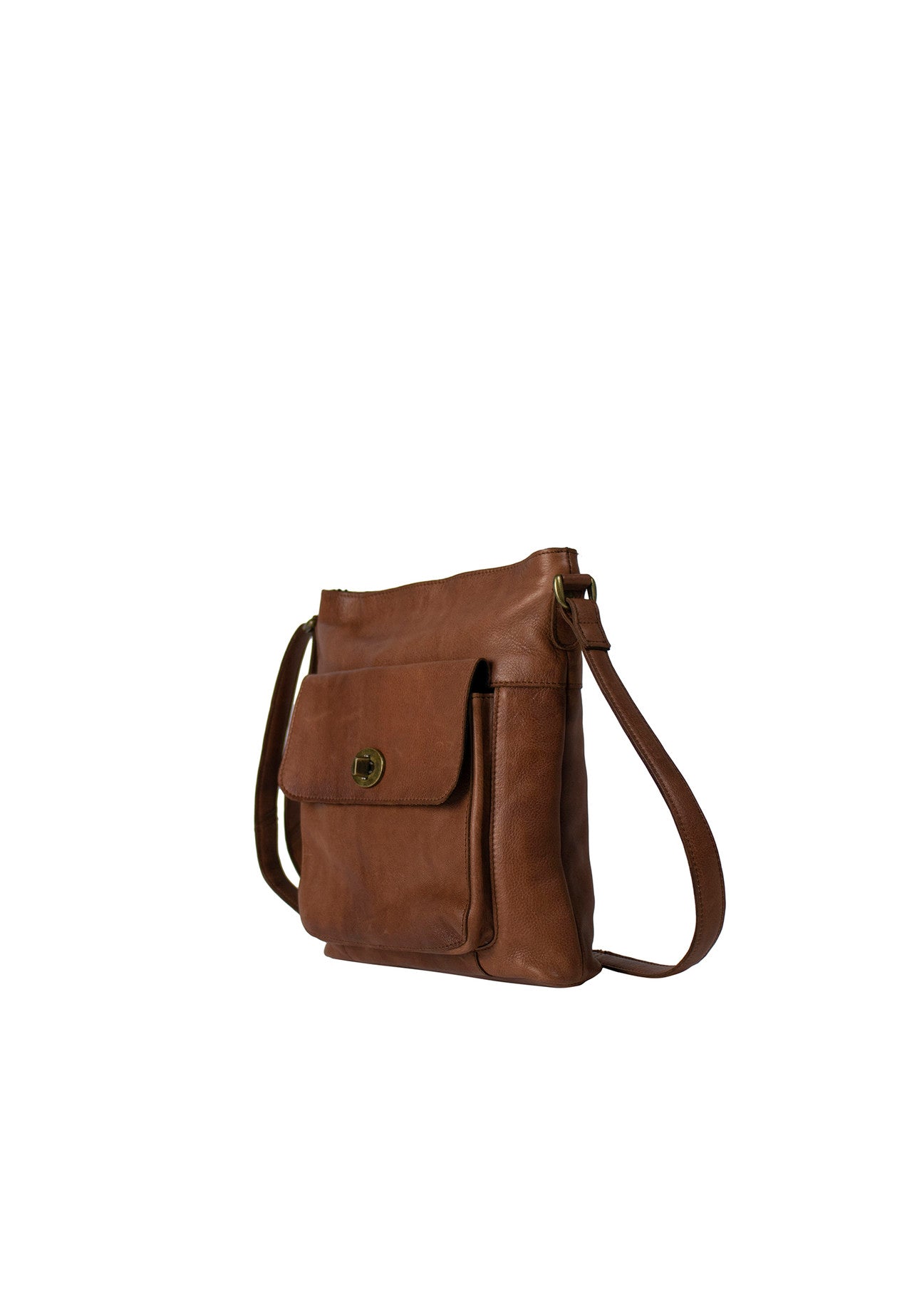 Kay Urban, skinnveske fra Re:Designed By Dixie i fargen Walnut, vist skrått fra siden