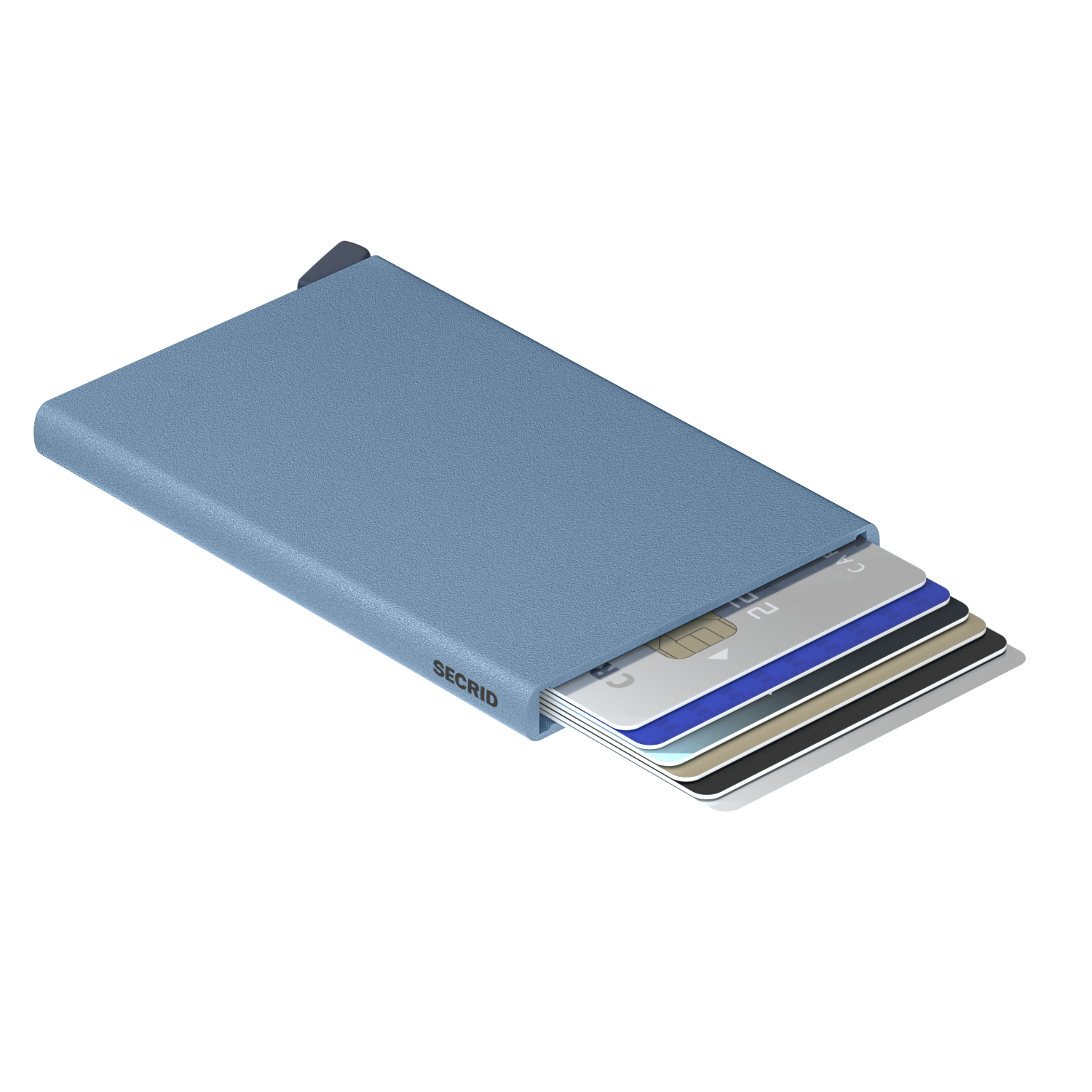 Kortholder | Metal | Skye blue matt | Pop-Up | FRID-Sikker | Cardprotector
