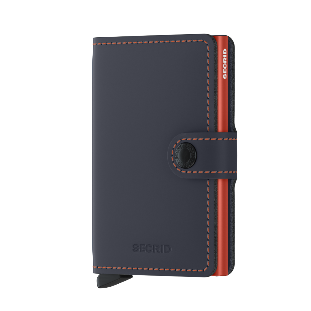 Kortholder | Lommebok | Blå/Orange | Pop-Up | Secrid Miniwallet