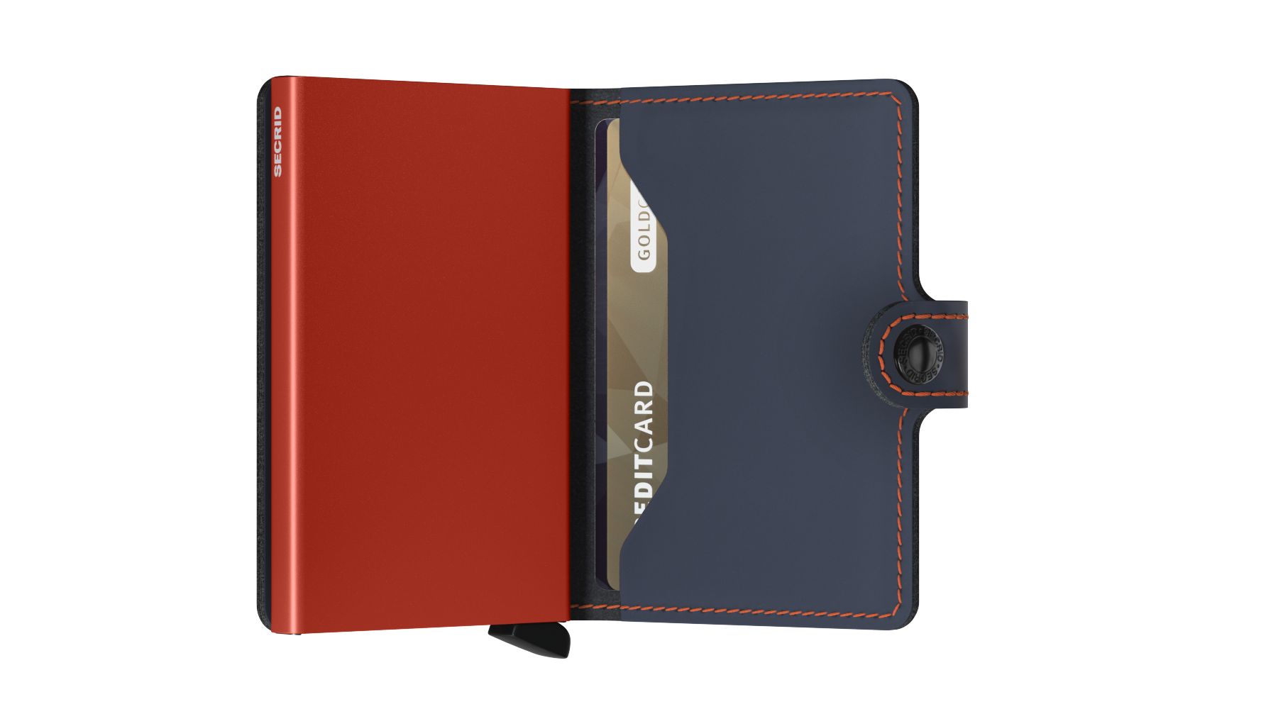 Kortholder | Lommebok | Blå/Orange | Pop-Up | Secrid Miniwallet