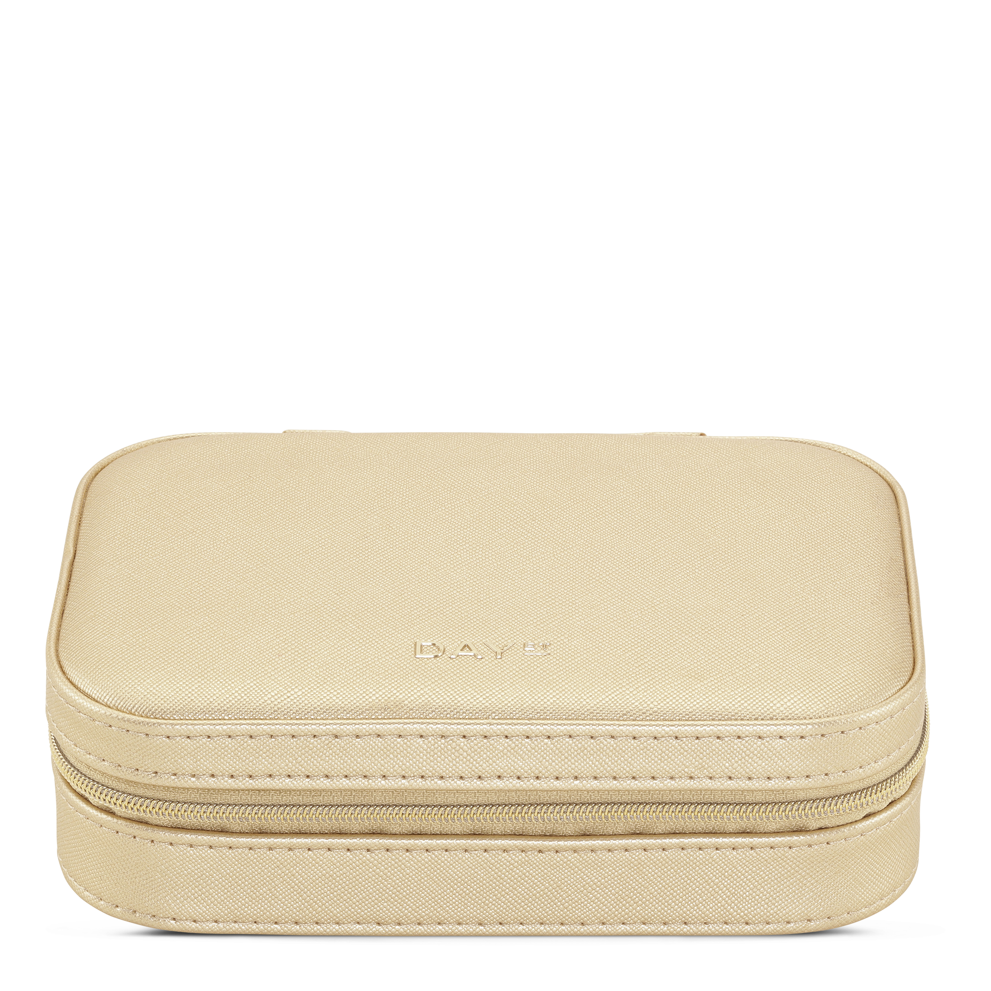 Day Saffiano Zip Box Gold