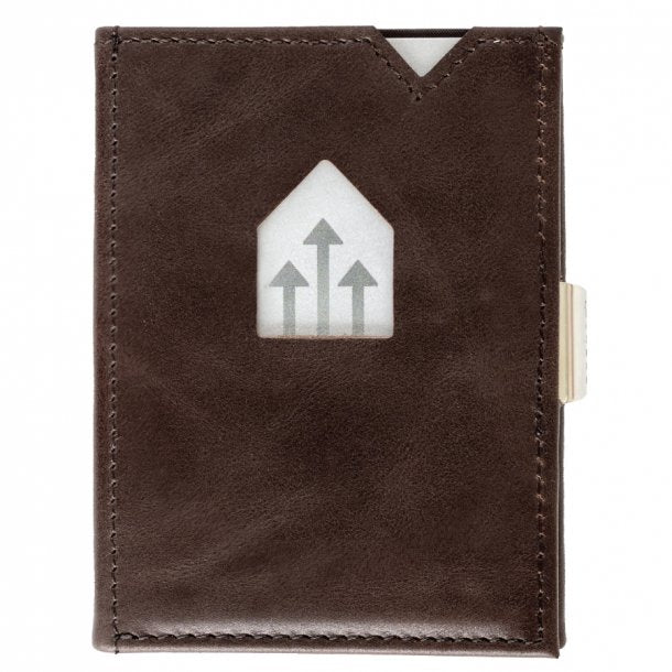 Kortholder / Lommebok | Tynn | 6-10 kort | Skinn | Kaffe | FRID Blokk |EX 022 Wallet