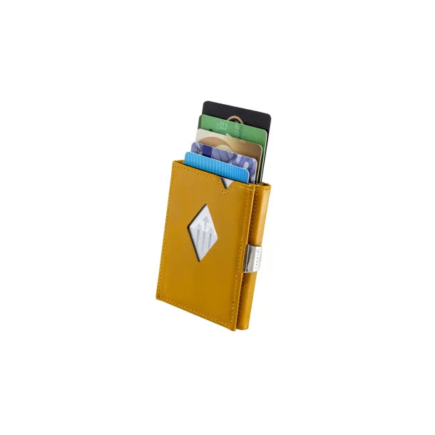 Kortholder / Lommebok | Tynn | 6-10 kort | Skinn | Gul | RFID Blokk | EX D 314